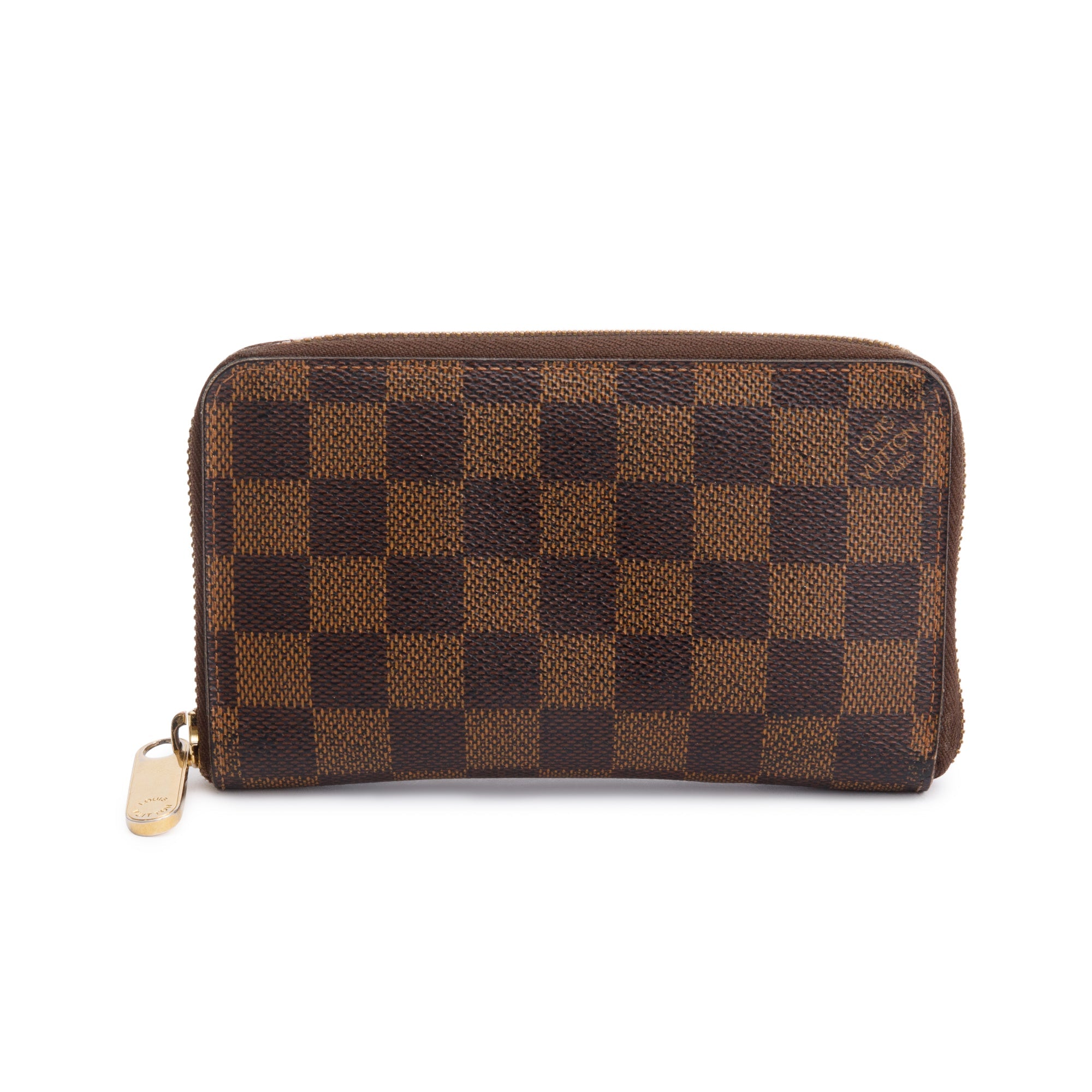 Louis Vuitton Damier Ebene Zippy Compact Wallet w/ Box & Receipt