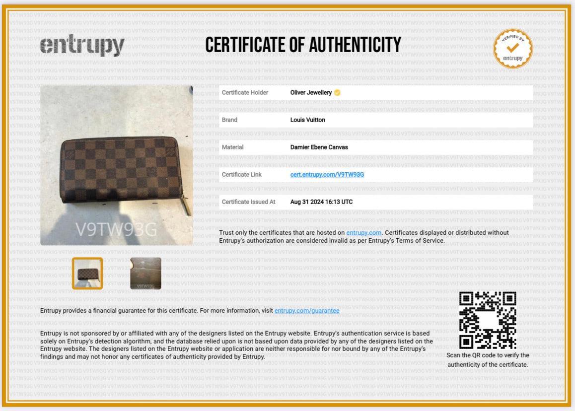 Louis Vuitton Damier Ebene Zippy Wallet