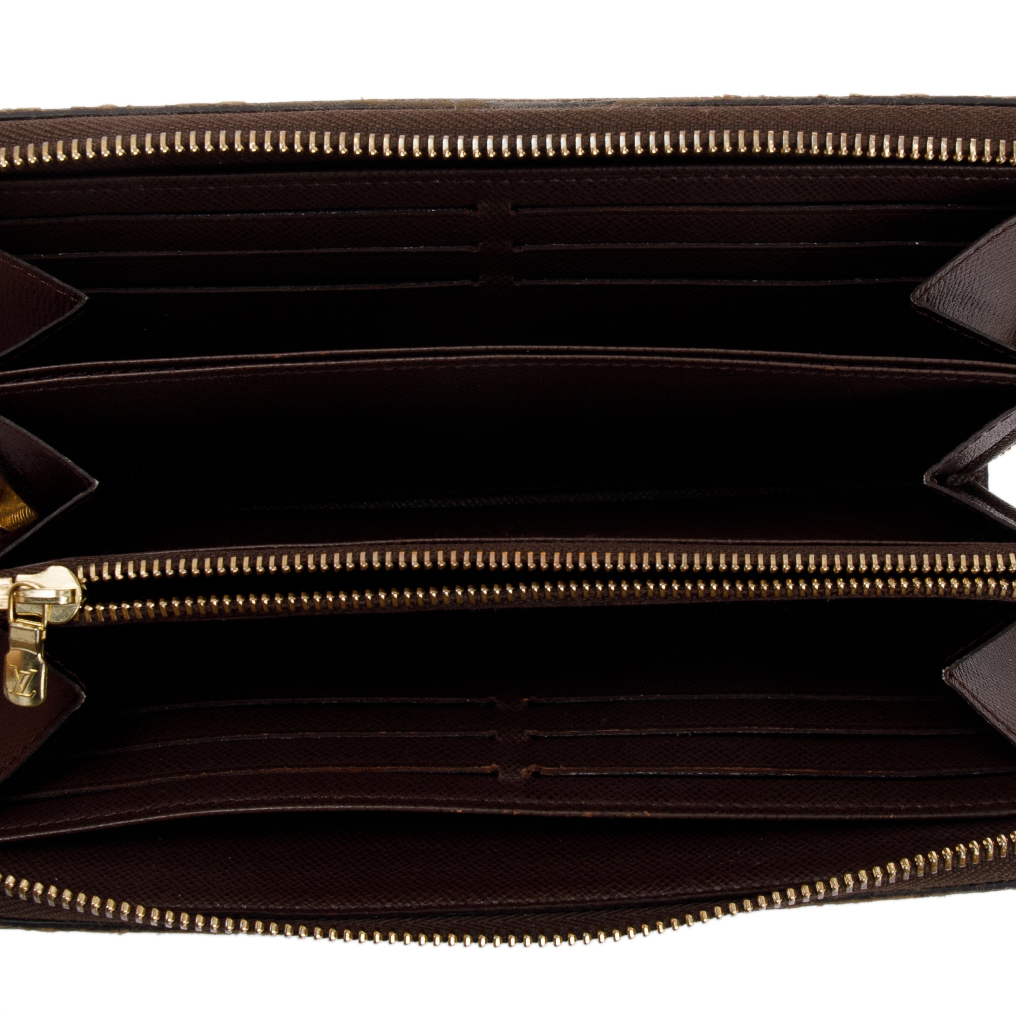 Louis Vuitton Damier Ebene Zippy Wallet w/ Box & Receipt