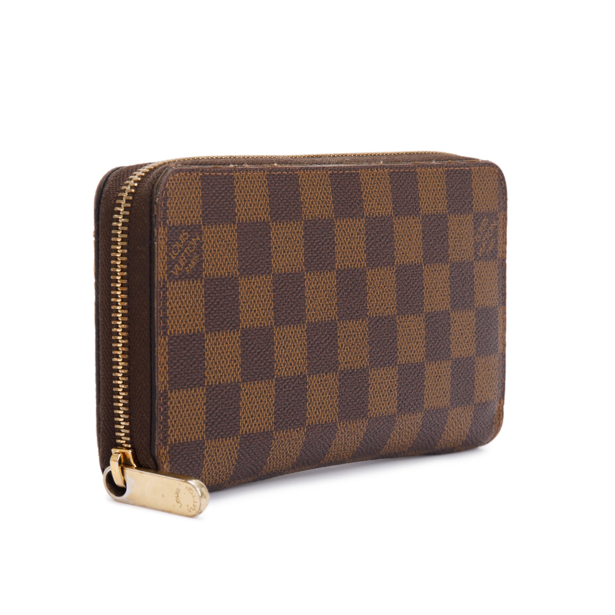Louis Vuitton Damier Ebene Zippy Wallet w/ Box & Receipt