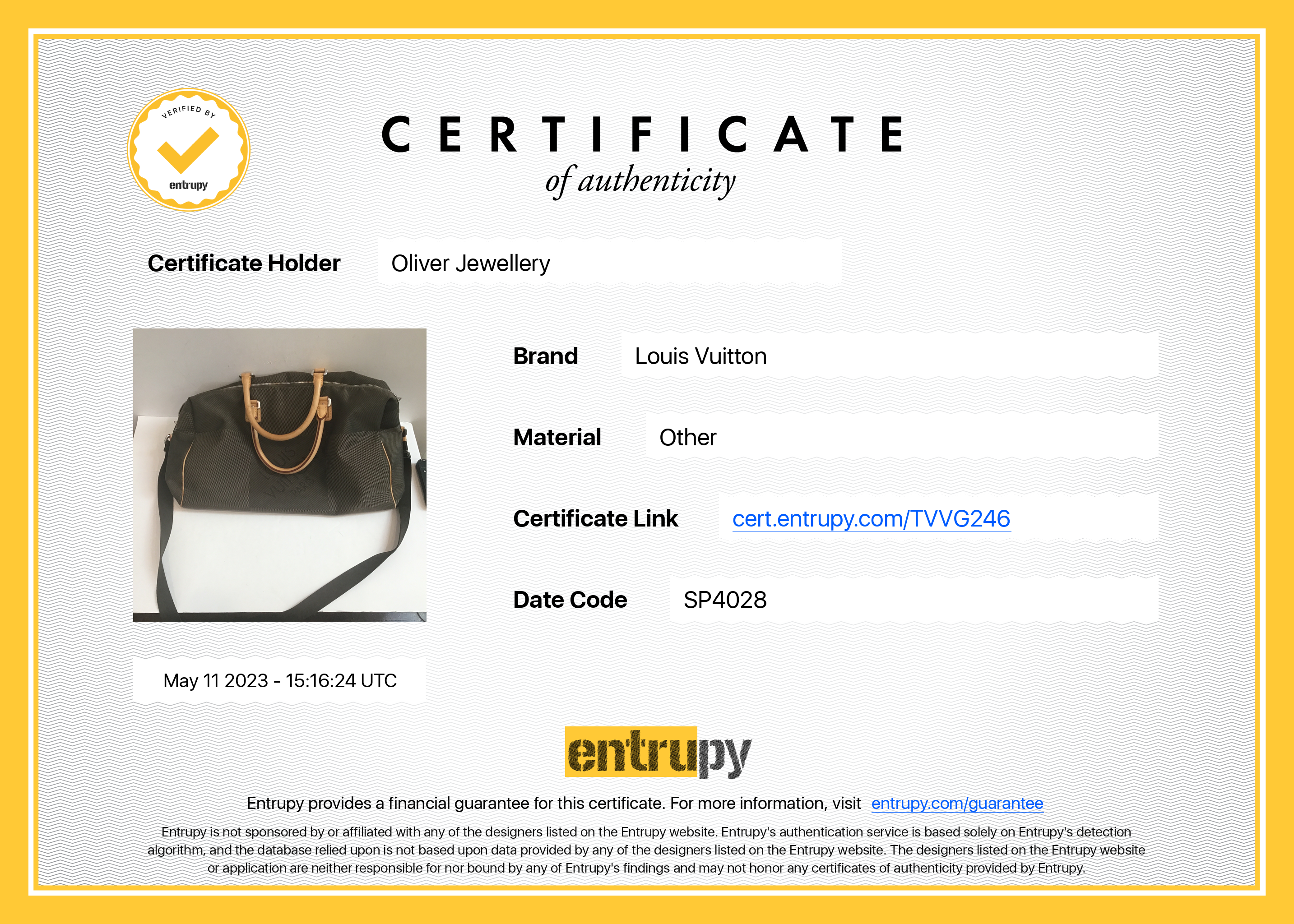 Louis Vuitton Damier Geant Souverain Duffle Bag