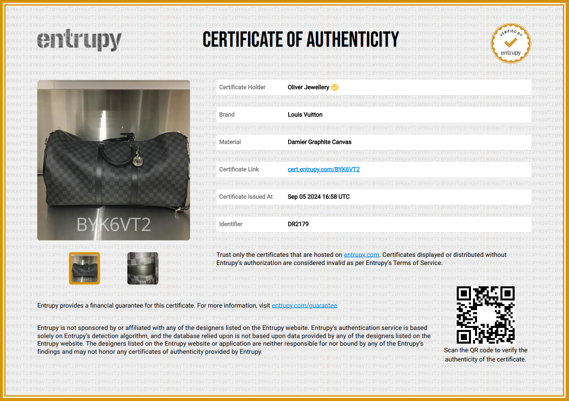 Louis Vuitton Damier Graphite Keepall Bandouliere 55