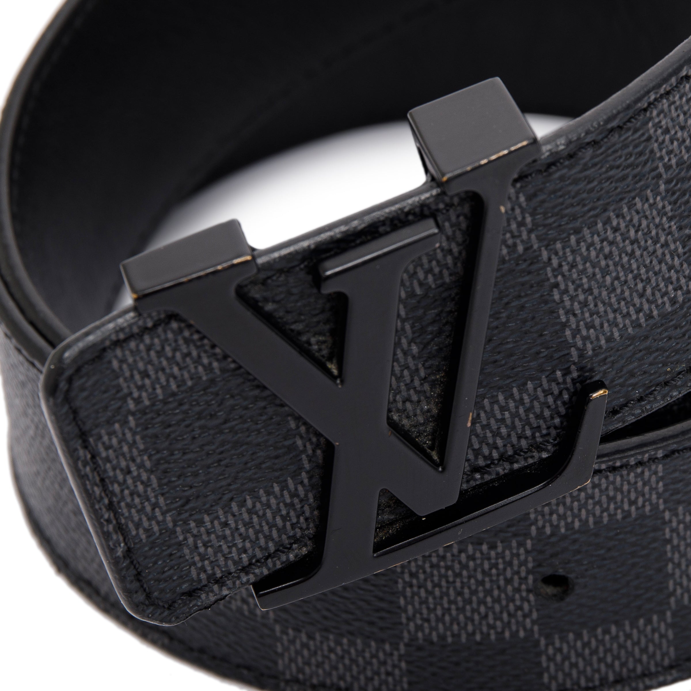 Louis Vuitton Damier Graphite LV Initiales 40MM Belt, Size 85 34