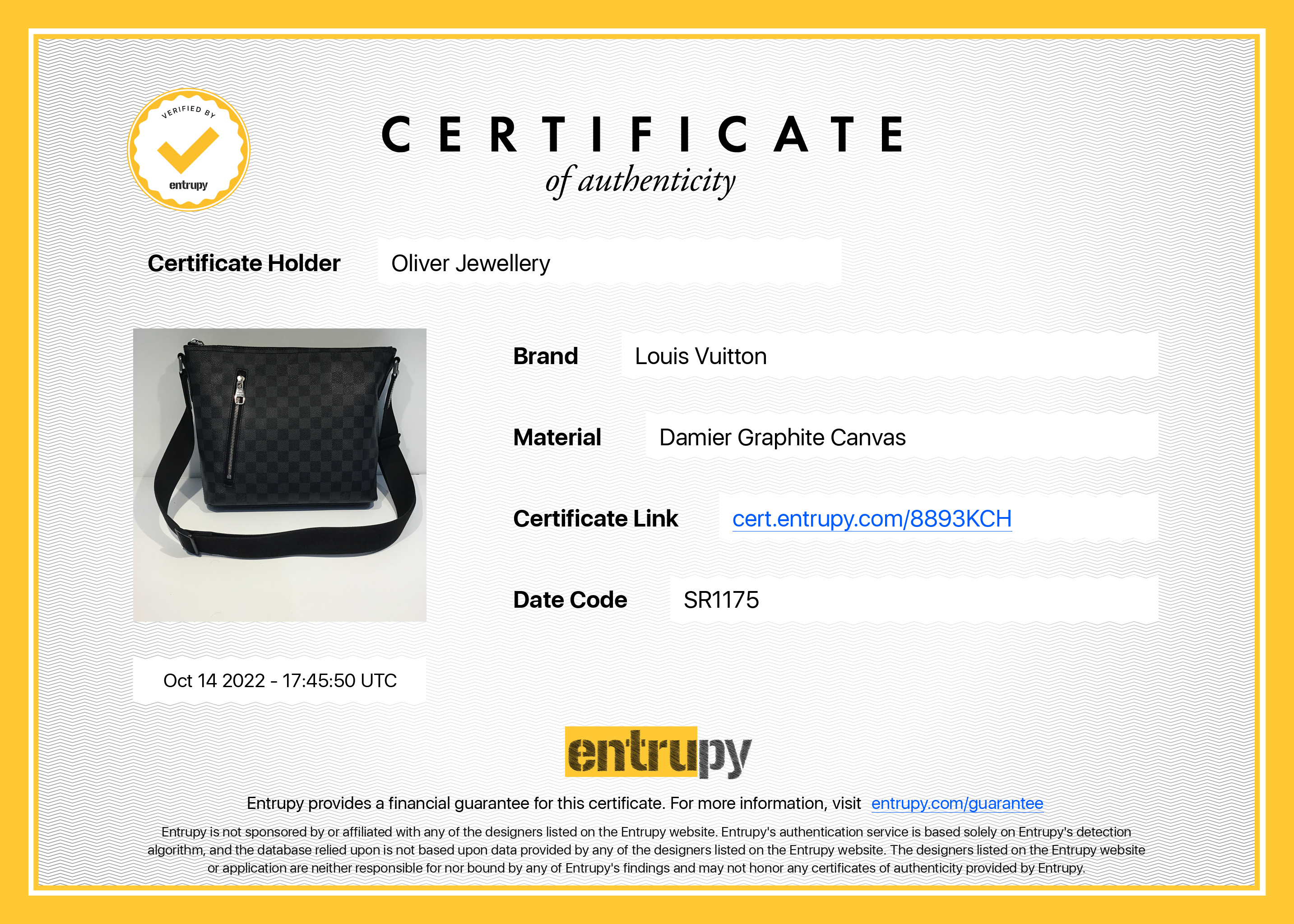 Louis Vuitton Damier Graphite Mick PM