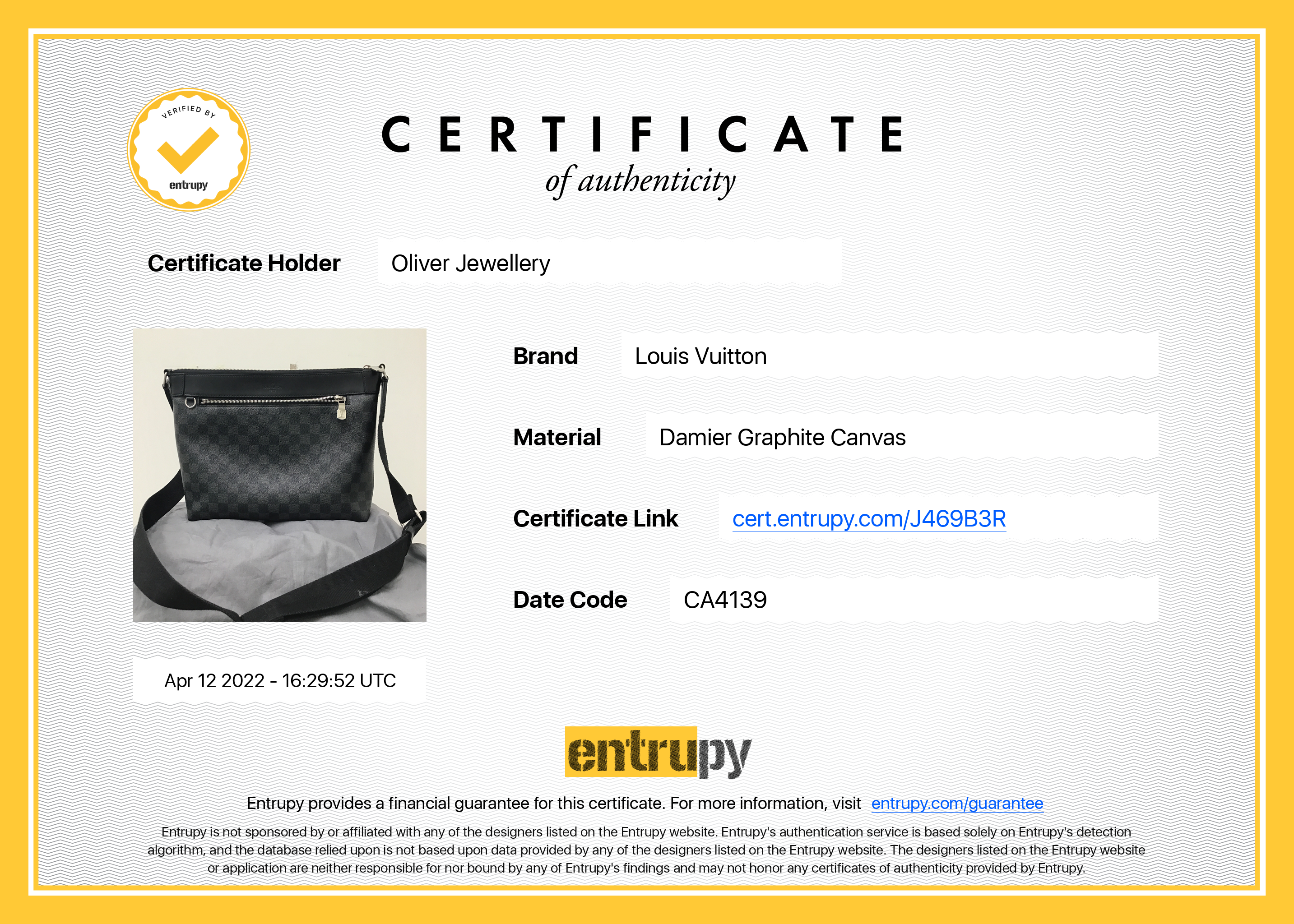 Louis Vuitton Damier Graphite Mick PM w/ Box & Receipt