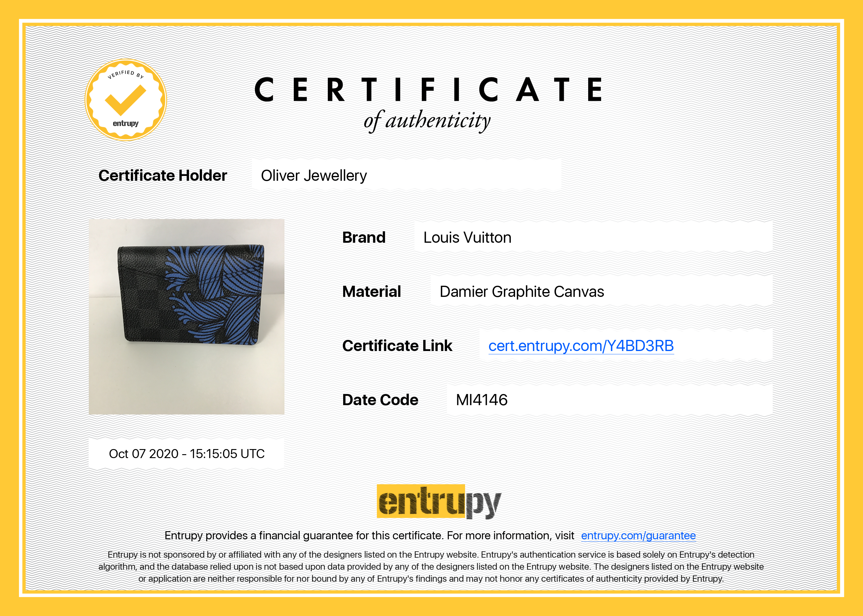 Louis Vuitton Damier Graphite Nemeth Rope Pocket Organizer w/ Box