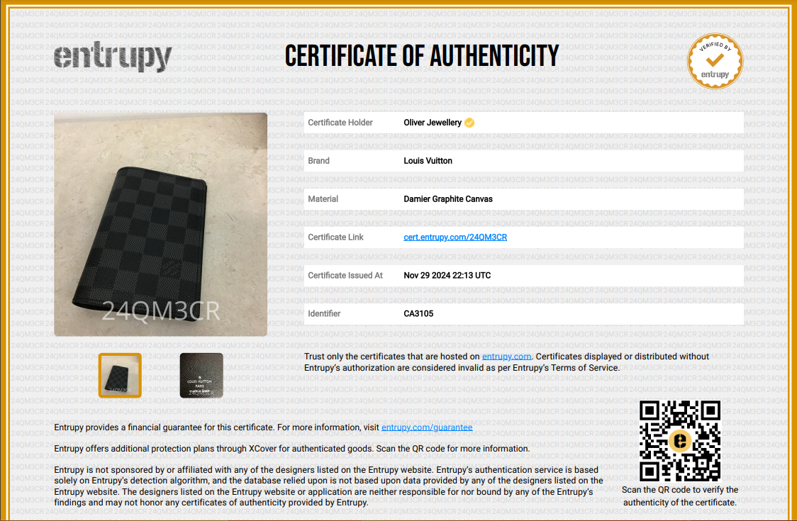 Louis Vuitton Damier Graphite Passport Cover