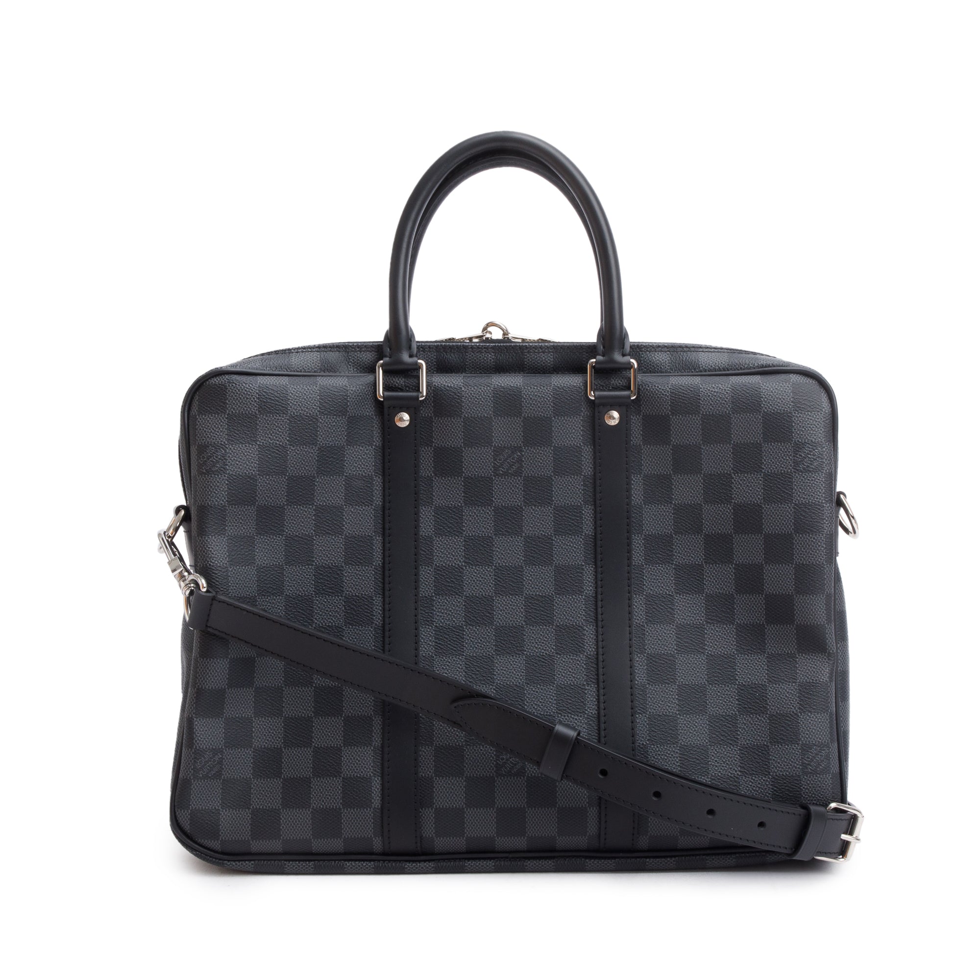 Louis Vuitton Damier Graphite Porte-Documents Voyage PM w/ Strap & Box
