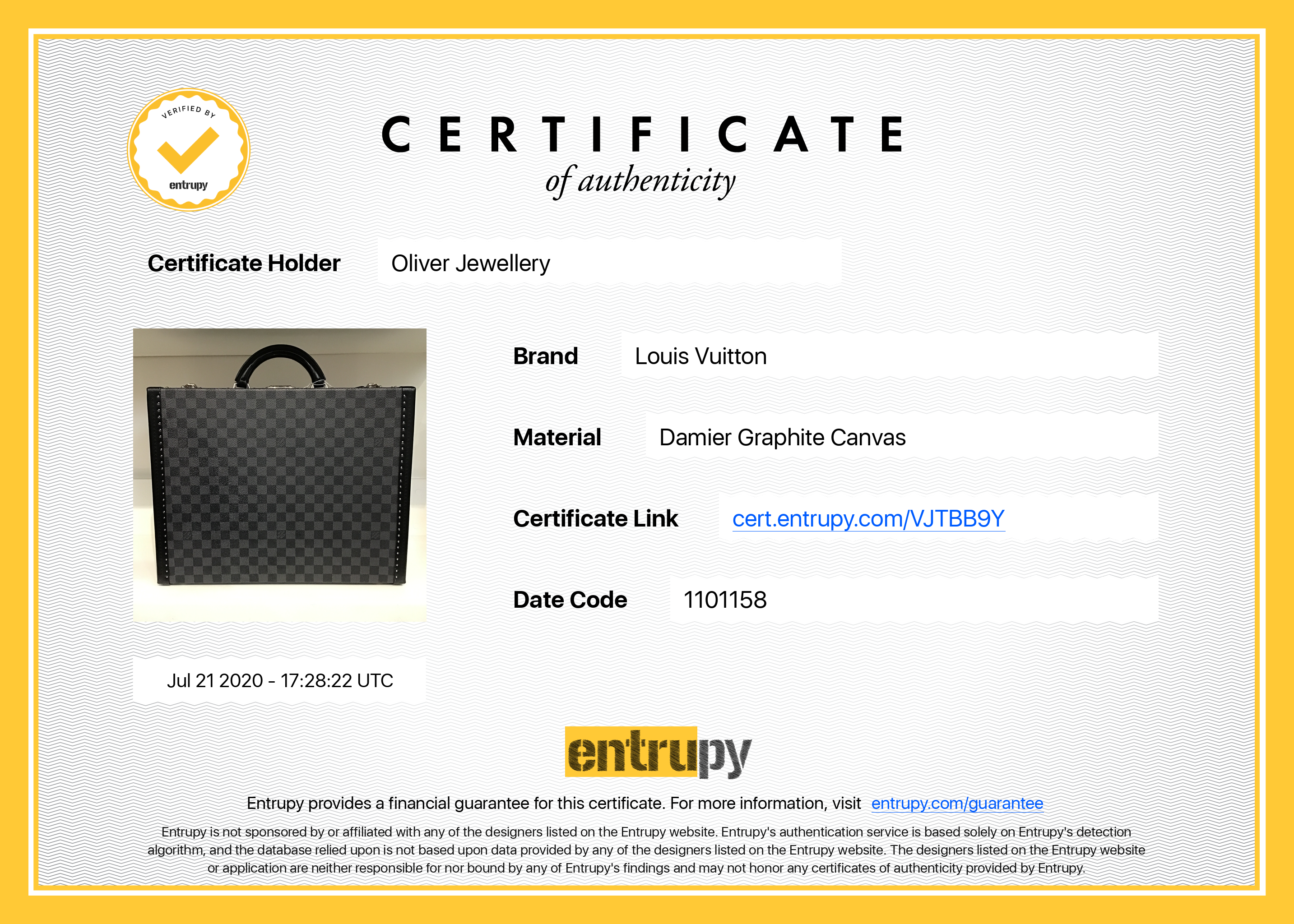 Louis Vuitton Damier Graphite President Briefcase