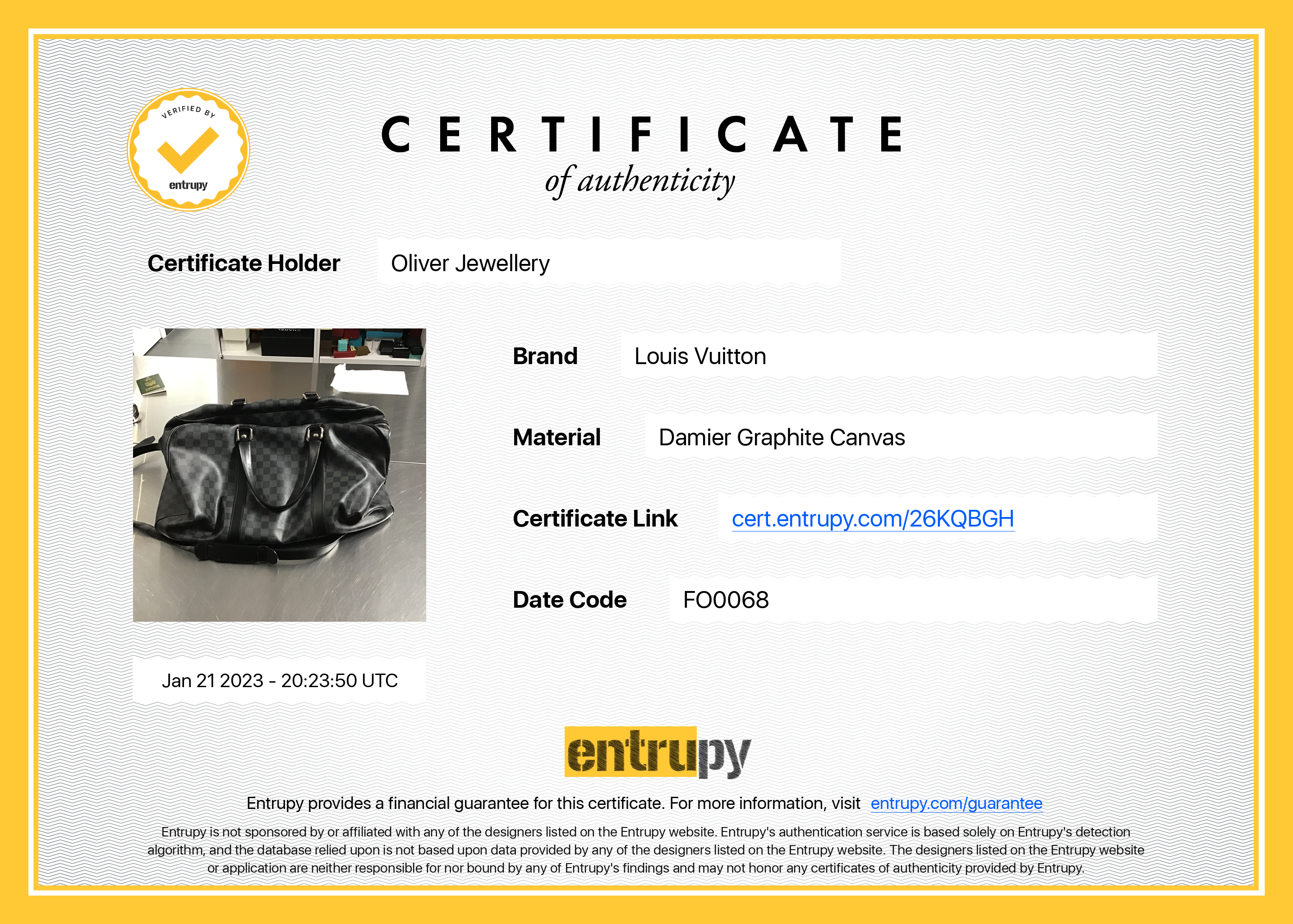 Louis Vuitton Damier Graphite Sac De Voyage Weekender