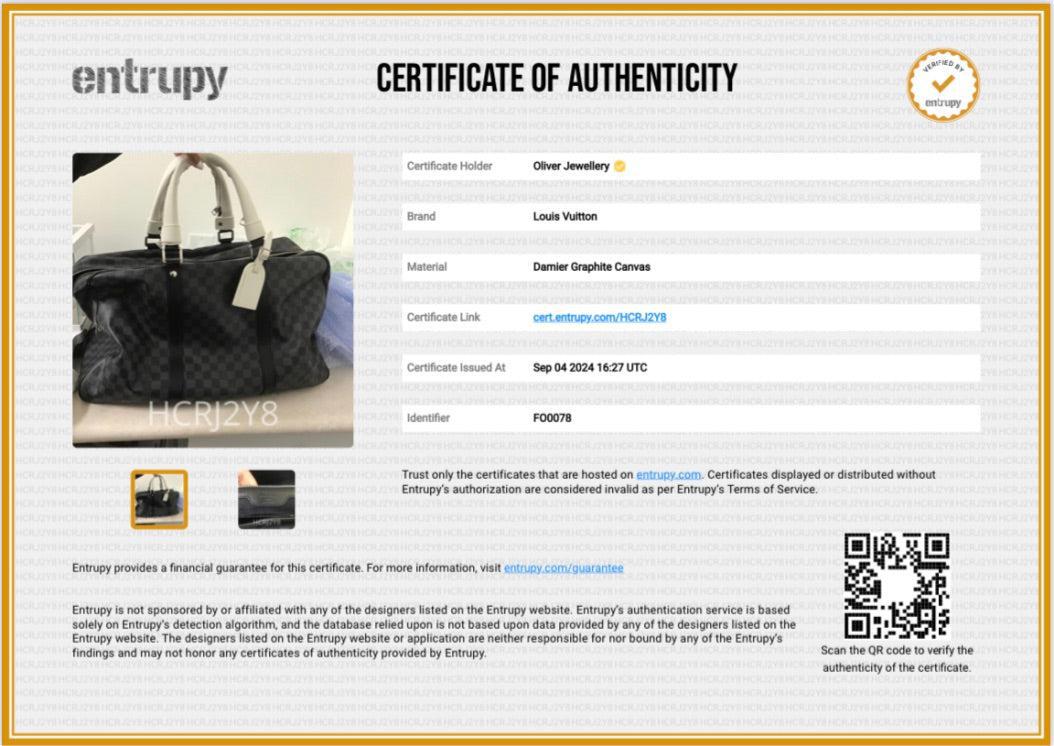 Louis Vuitton Damier Graphite Sac De Voyage Weekender Bag w/ Strap