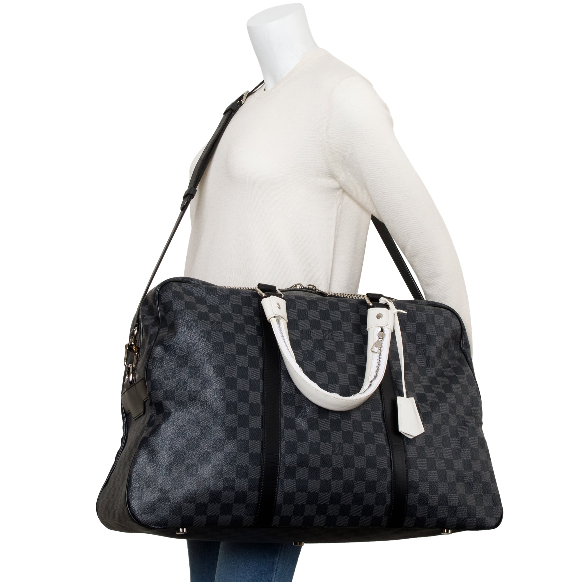 Louis Vuitton Damier Graphite Sac De Voyage Weekender Bag w/ Strap