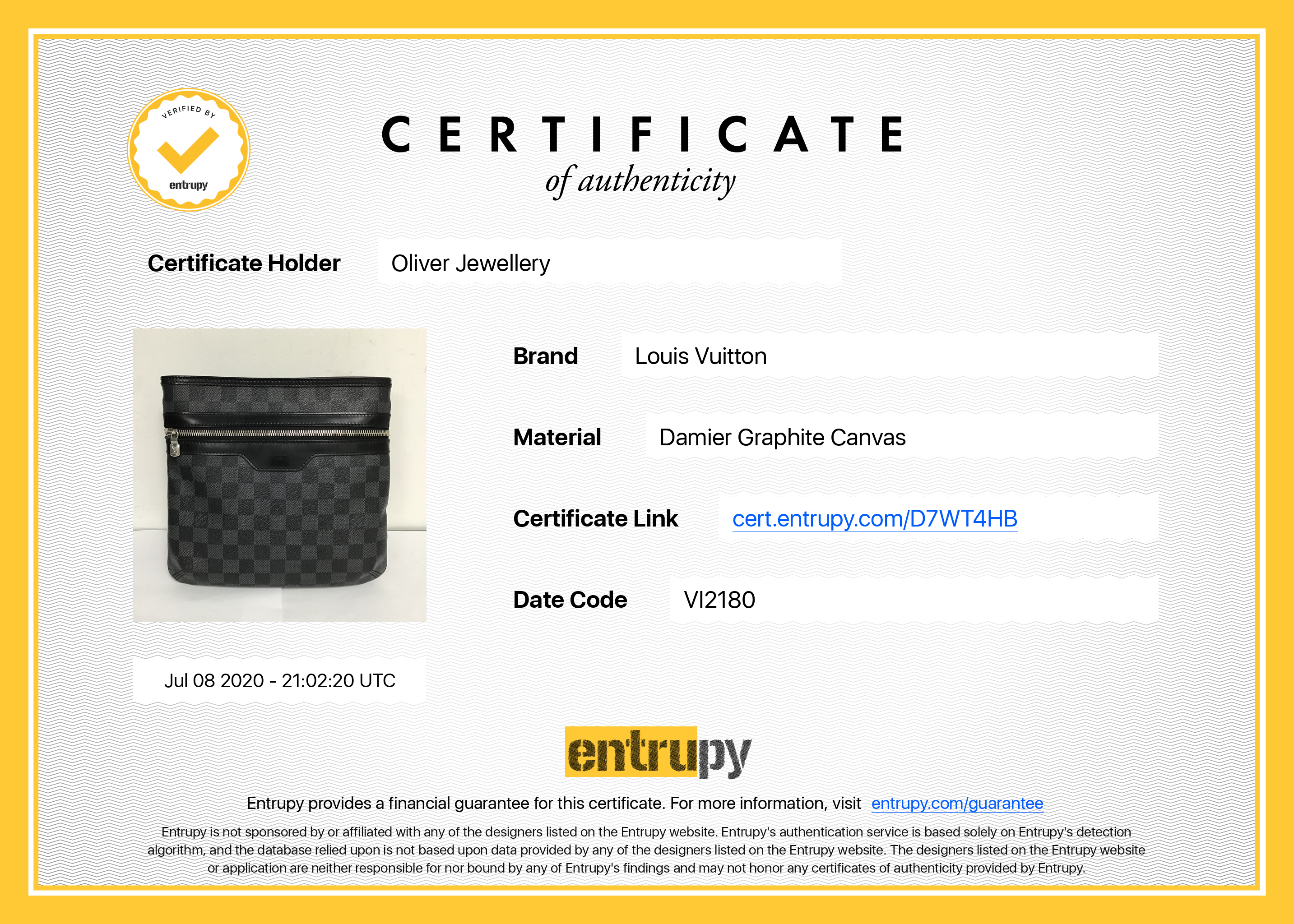 Louis Vuitton Damier Graphite Thomas Bag