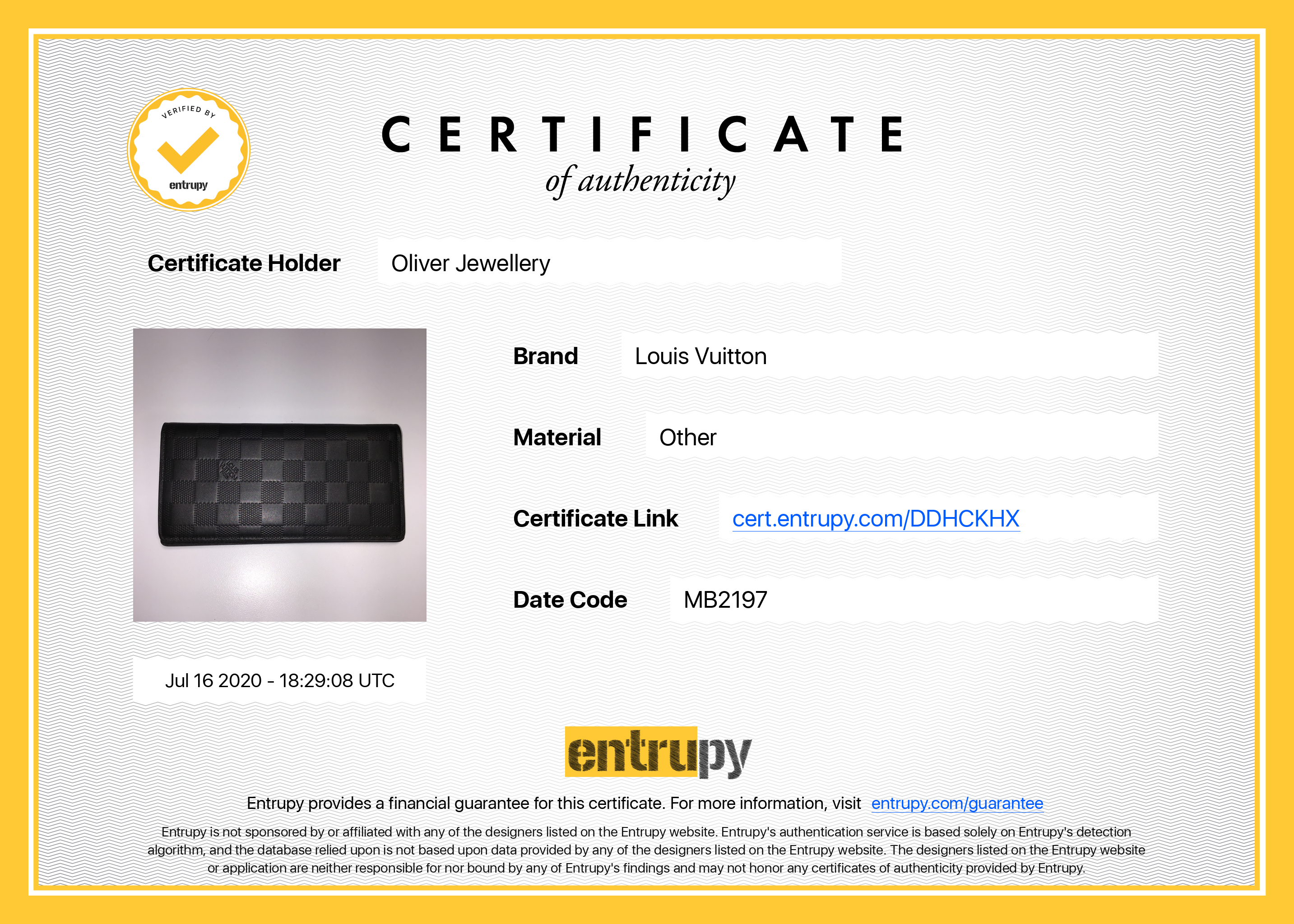Louis Vuitton Damier Infini Brazza Wallet