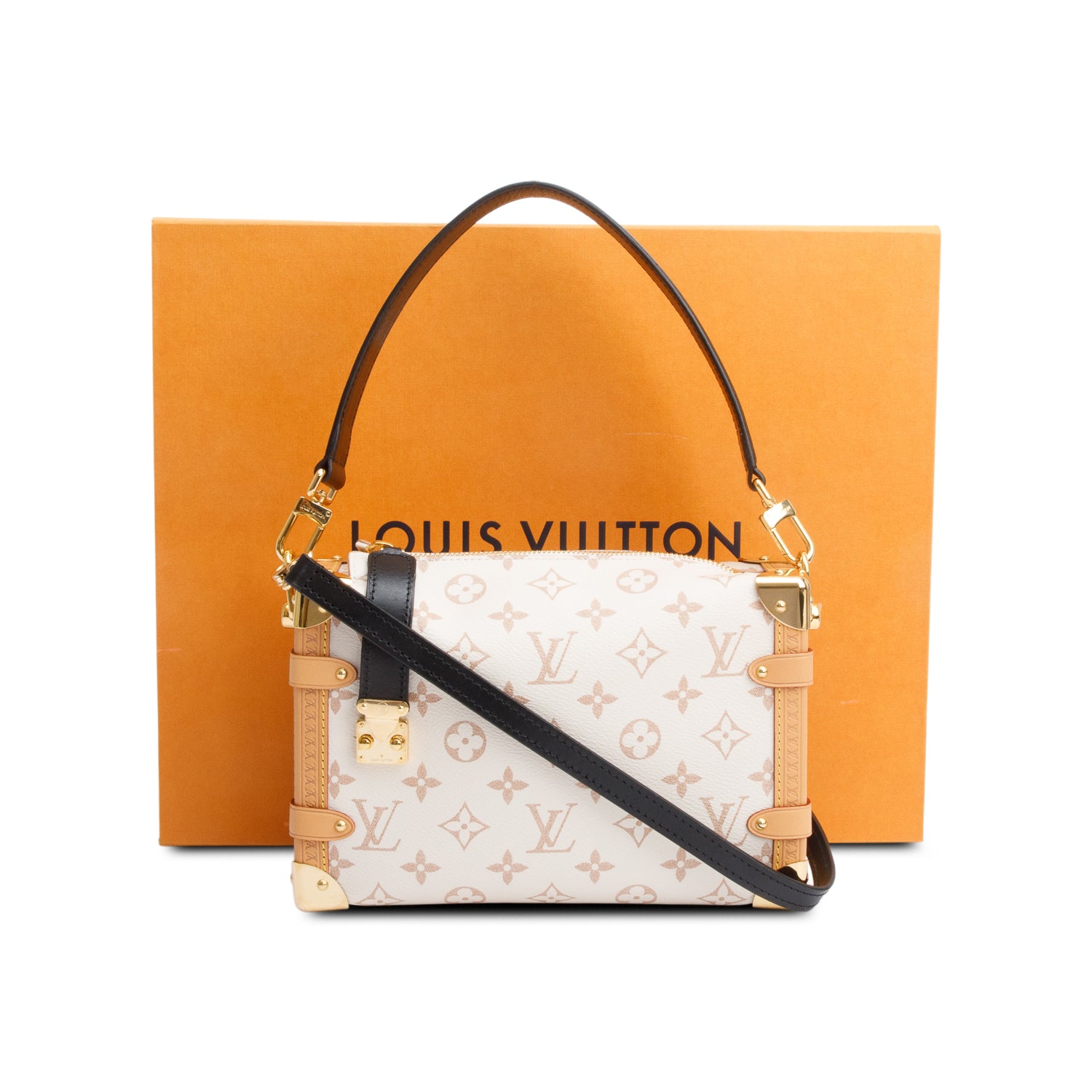 Louis Vuitton Dune Monogram Side Trunk MM w/ Strap & Box