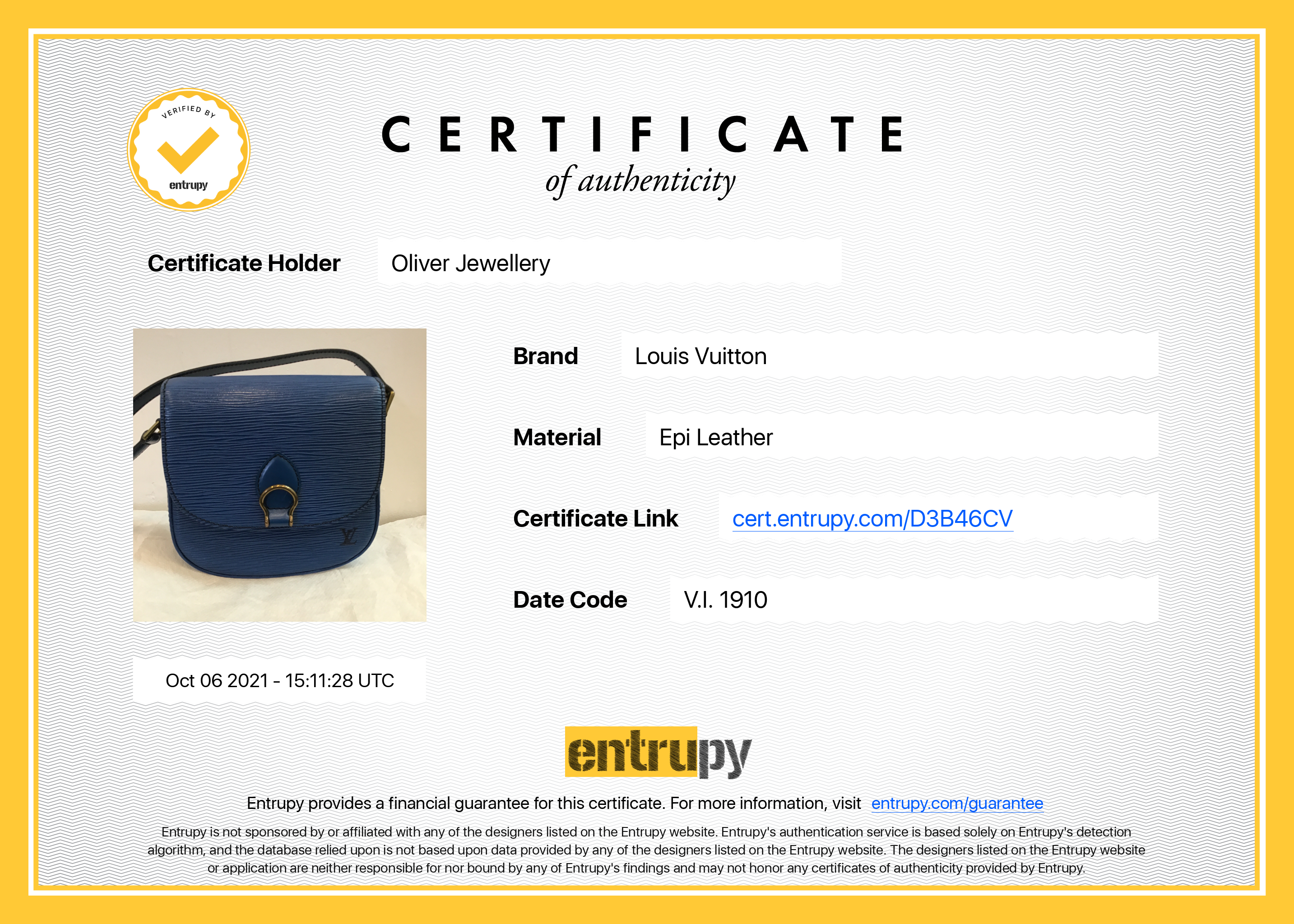 Louis Vuitton Epi Saint Cloud Bag