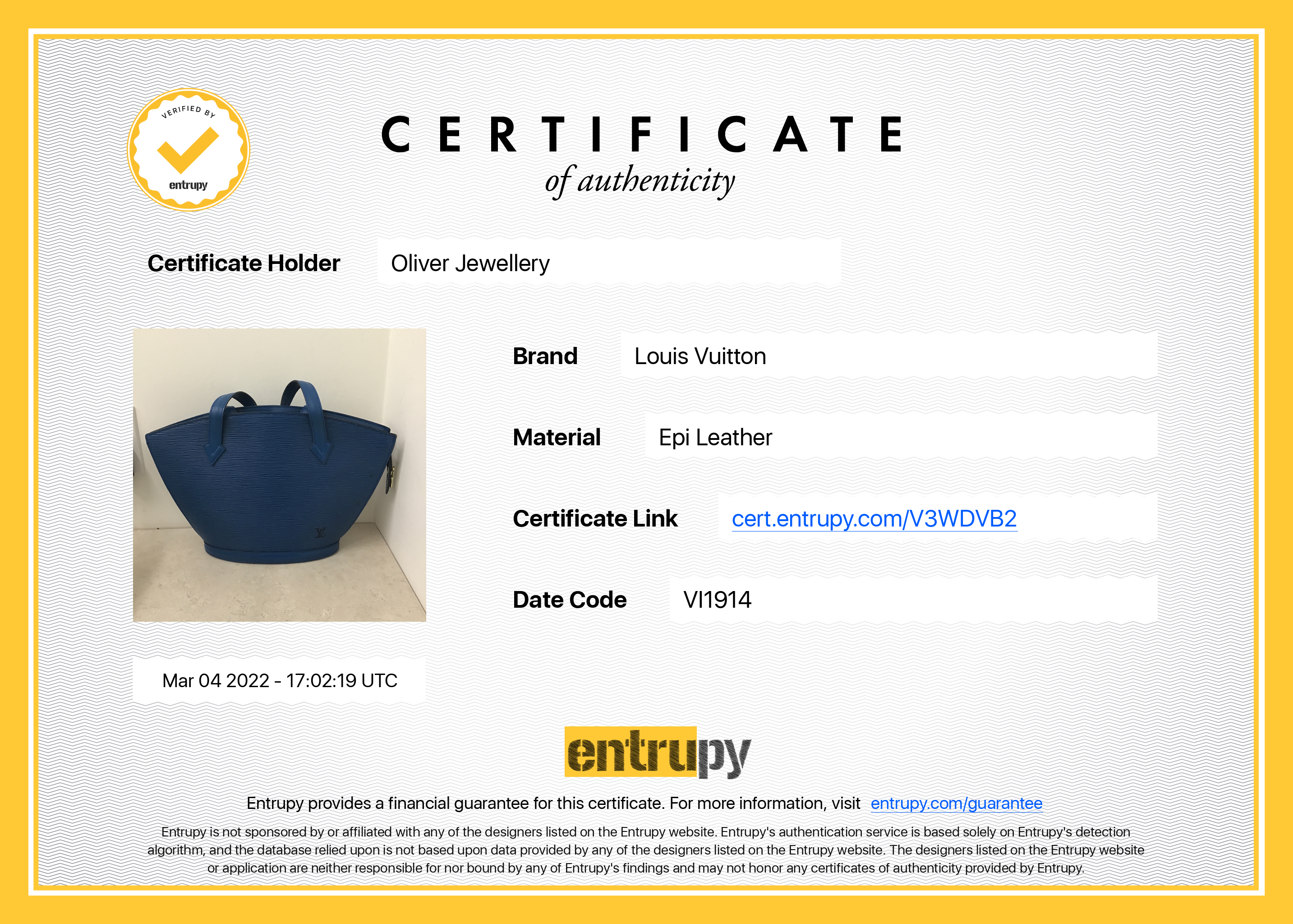 Louis Vuitton Epi Saint-Jacques PM