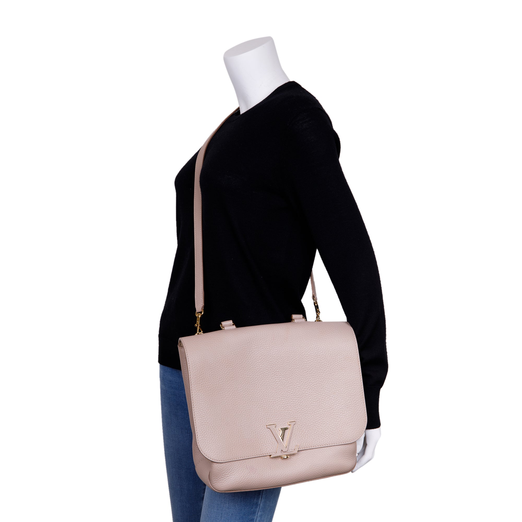 Louis Vuitton Galet Taurillon Leather Volta Bag w/ Strap