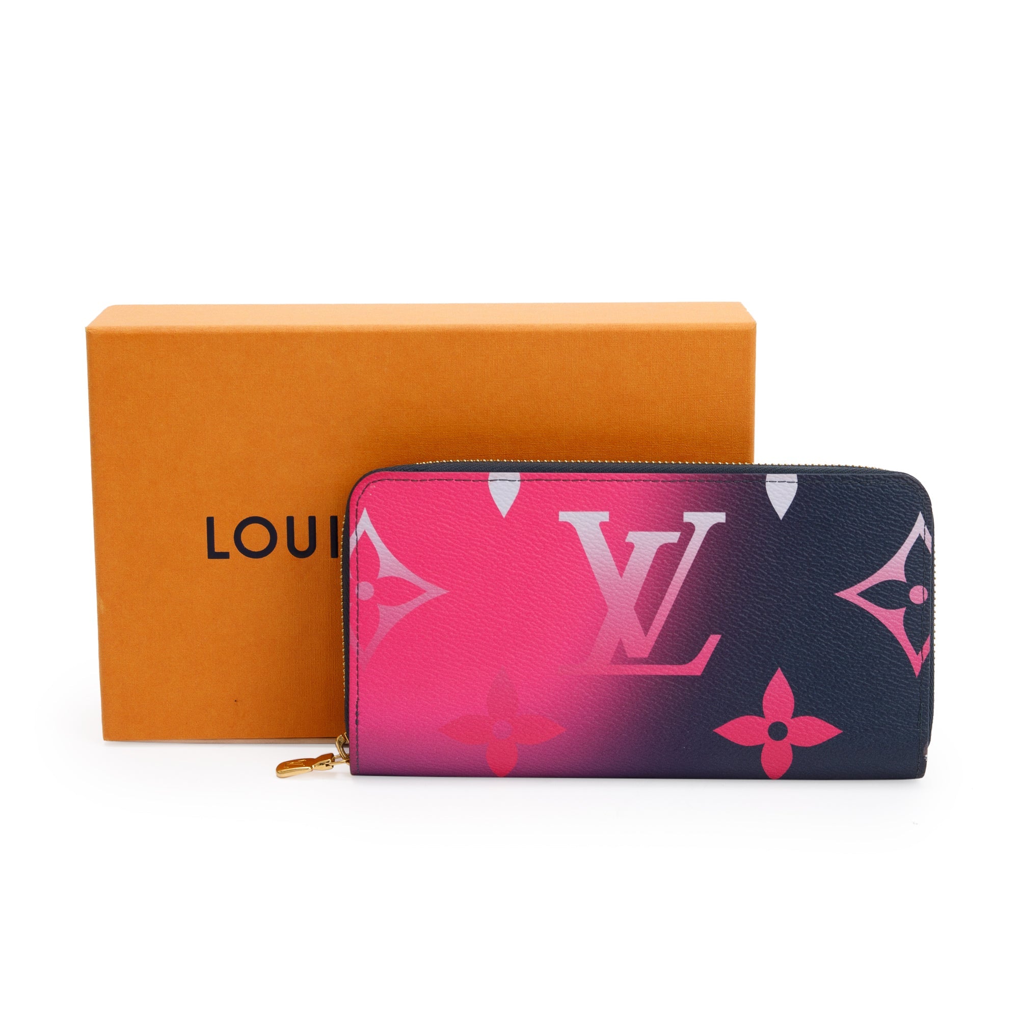 Louis Vuitton Giant Midnight Fuchsia Monogram Spring in the City Zippy Wallet w/ Box