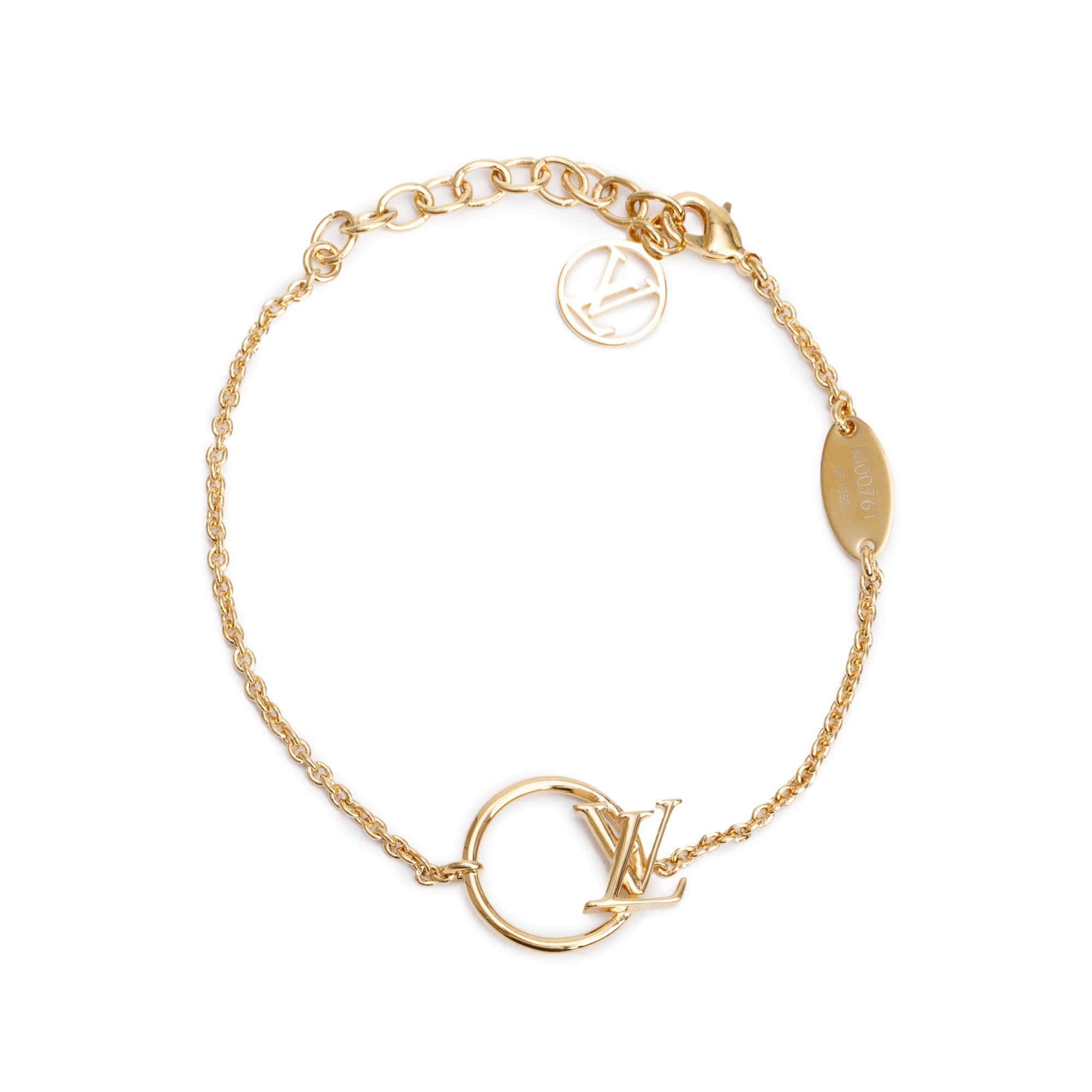 Louis Vuitton Gold Plated Eclipse Bracelet w/ Box