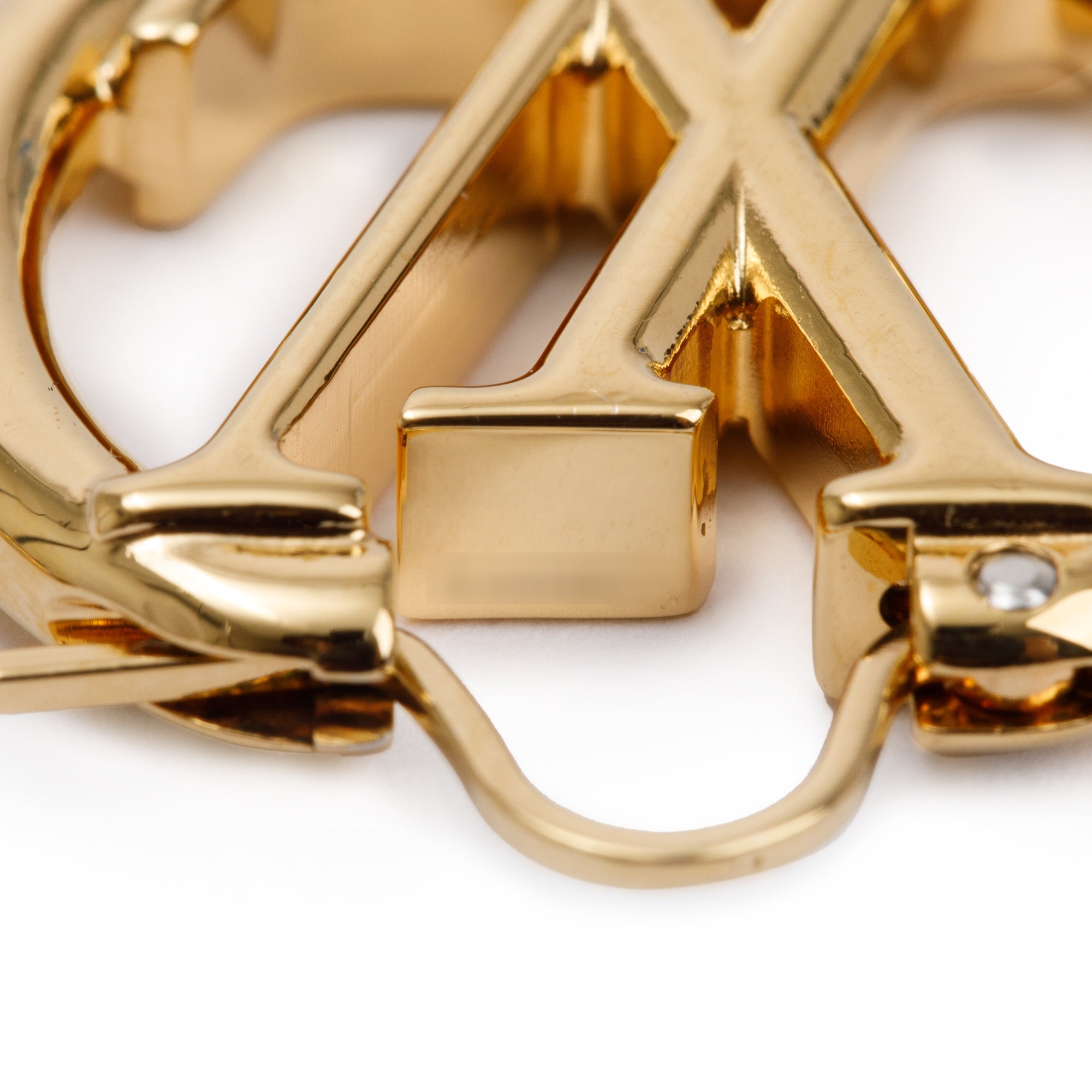 Louis Vuitton Gold-Plated Louise PM Earrings w/ Box