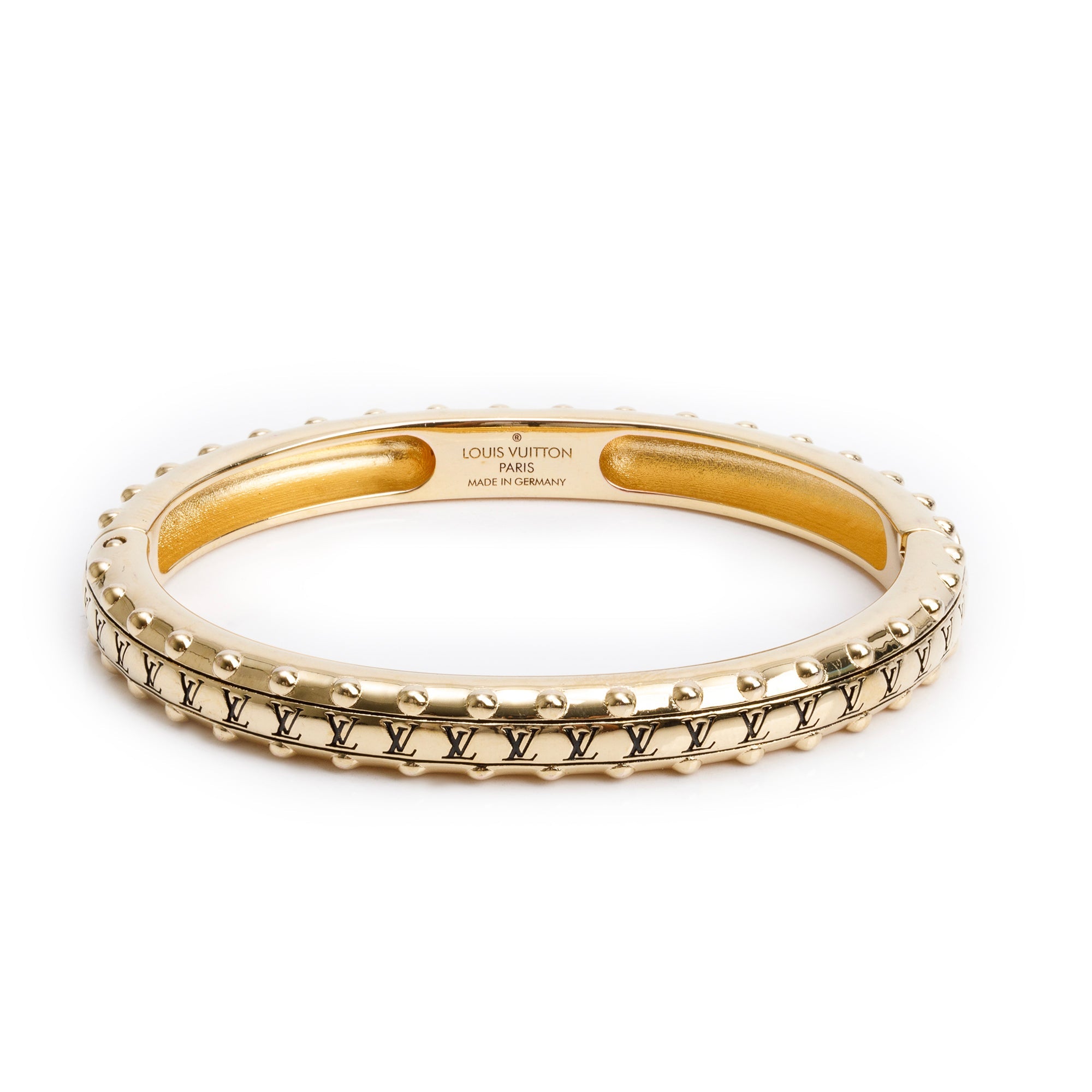 Louis Vuitton Gold Plated 'Must Have Studs' Bracelet