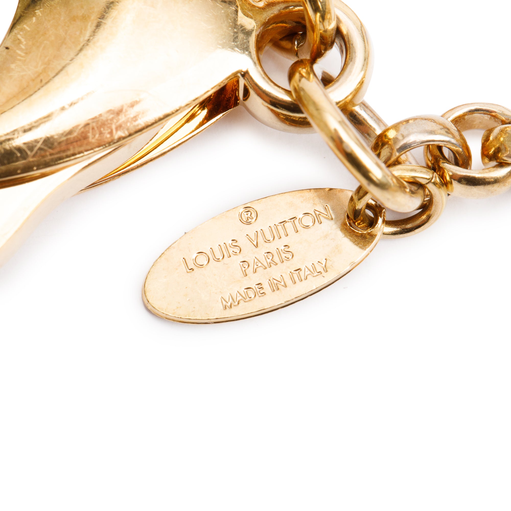 Louis Vuitton Gold-Tone Fleur de Monogram Bag Charm
