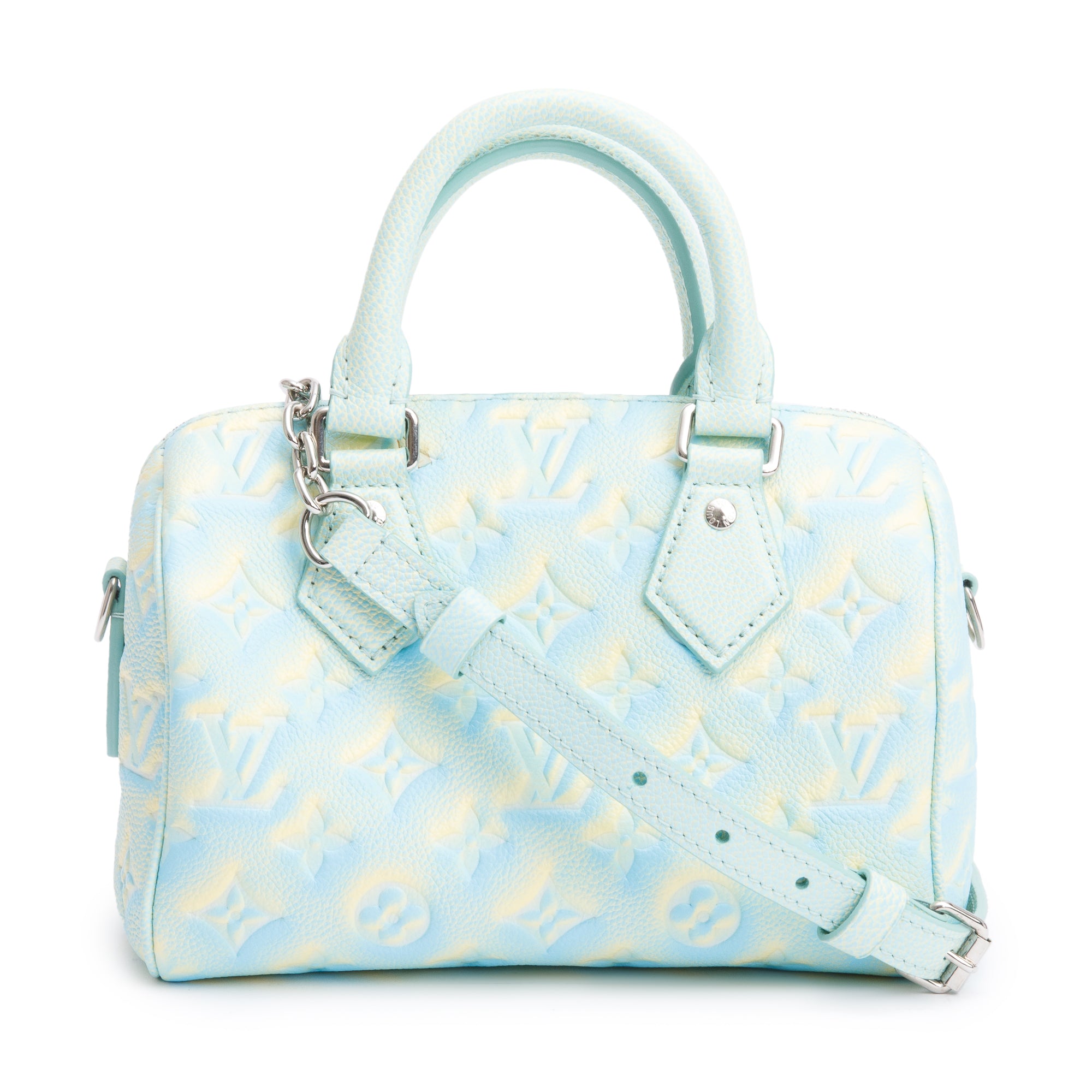 Louis Vuitton Green Tie-Dye Empreinte Monogram Summer Stardust Speedy Bandouliere 20 w/ Strap