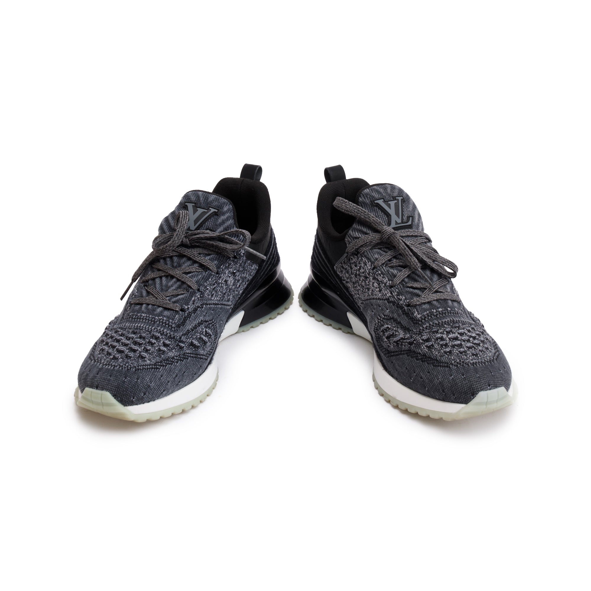 Louis Vuitton Grey Knit VNR Low Sneakers, Size 7 w/ Box
