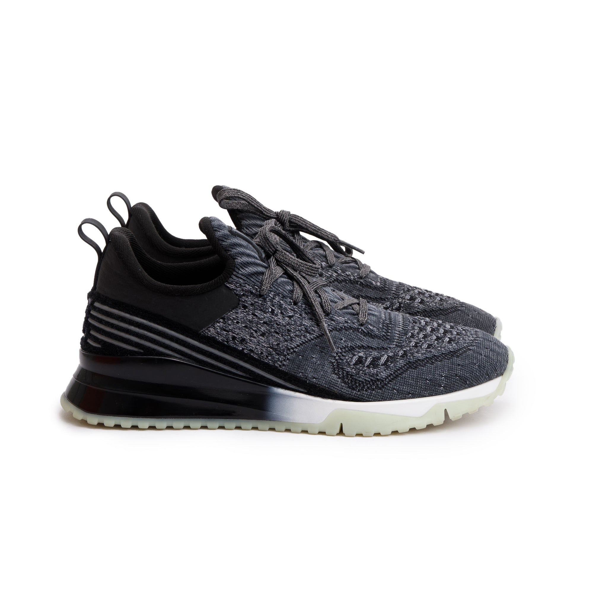 Louis Vuitton Grey Knit VNR Low Sneakers, Size 7 w/ Box