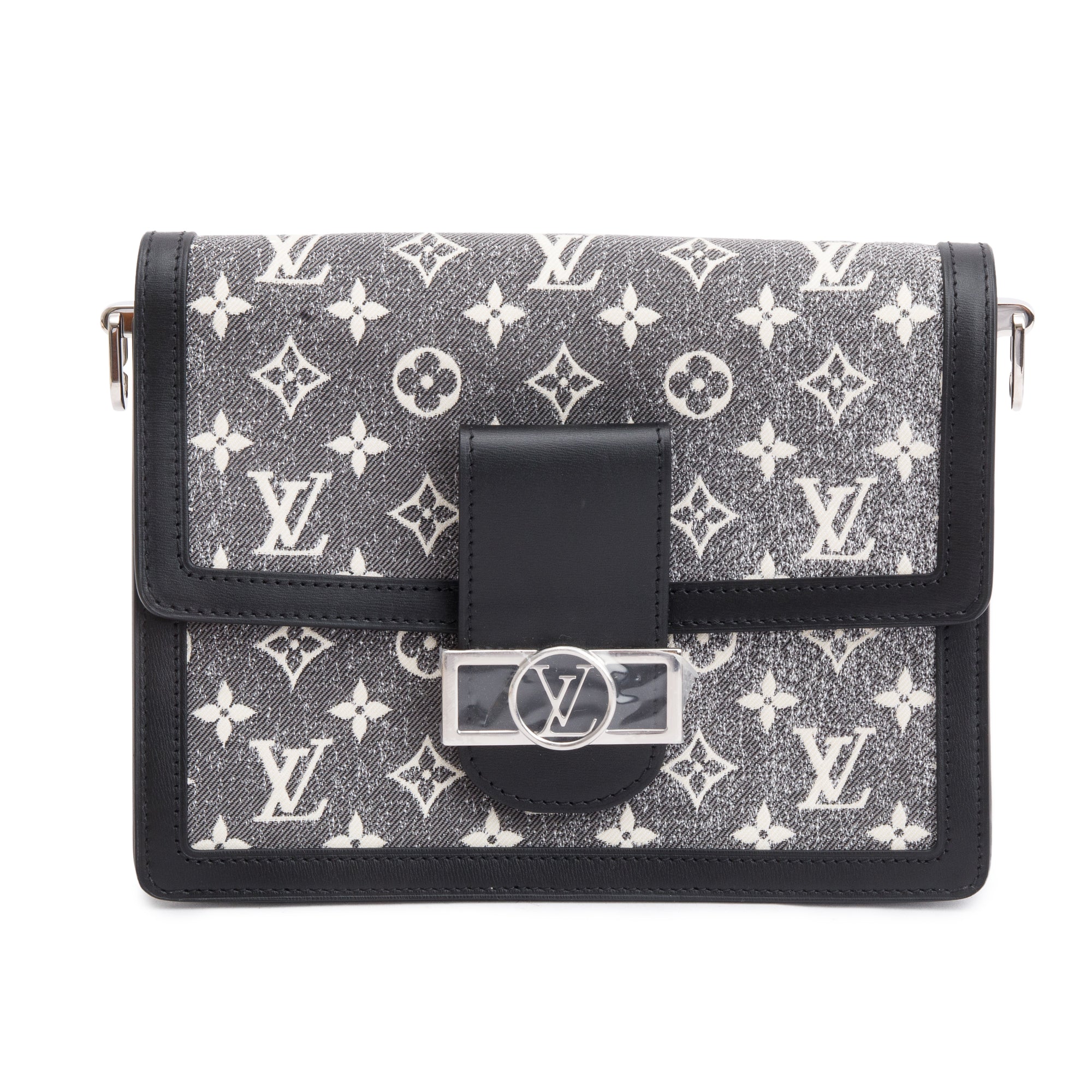 Louis Vuitton Grey Monogram Jacquard Denim Dauphine MM w/ Straps