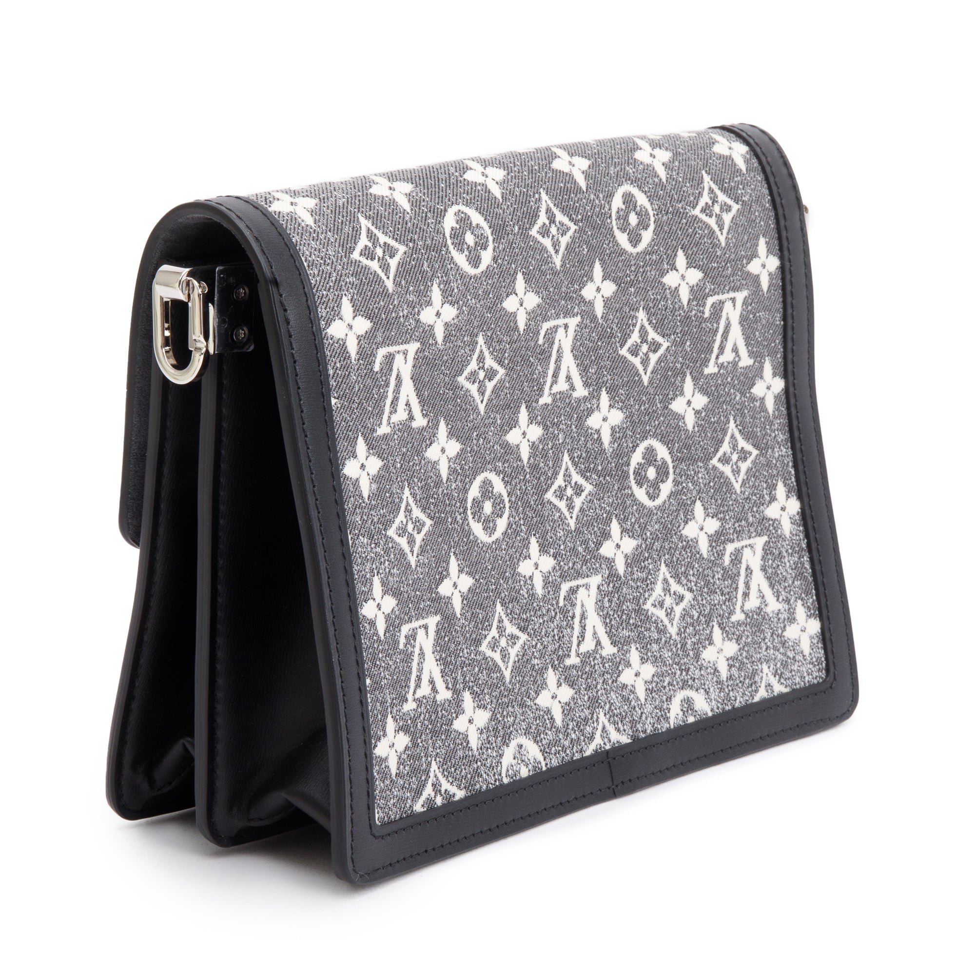 Louis Vuitton Grey Monogram Jacquard Denim Dauphine MM w/ Straps