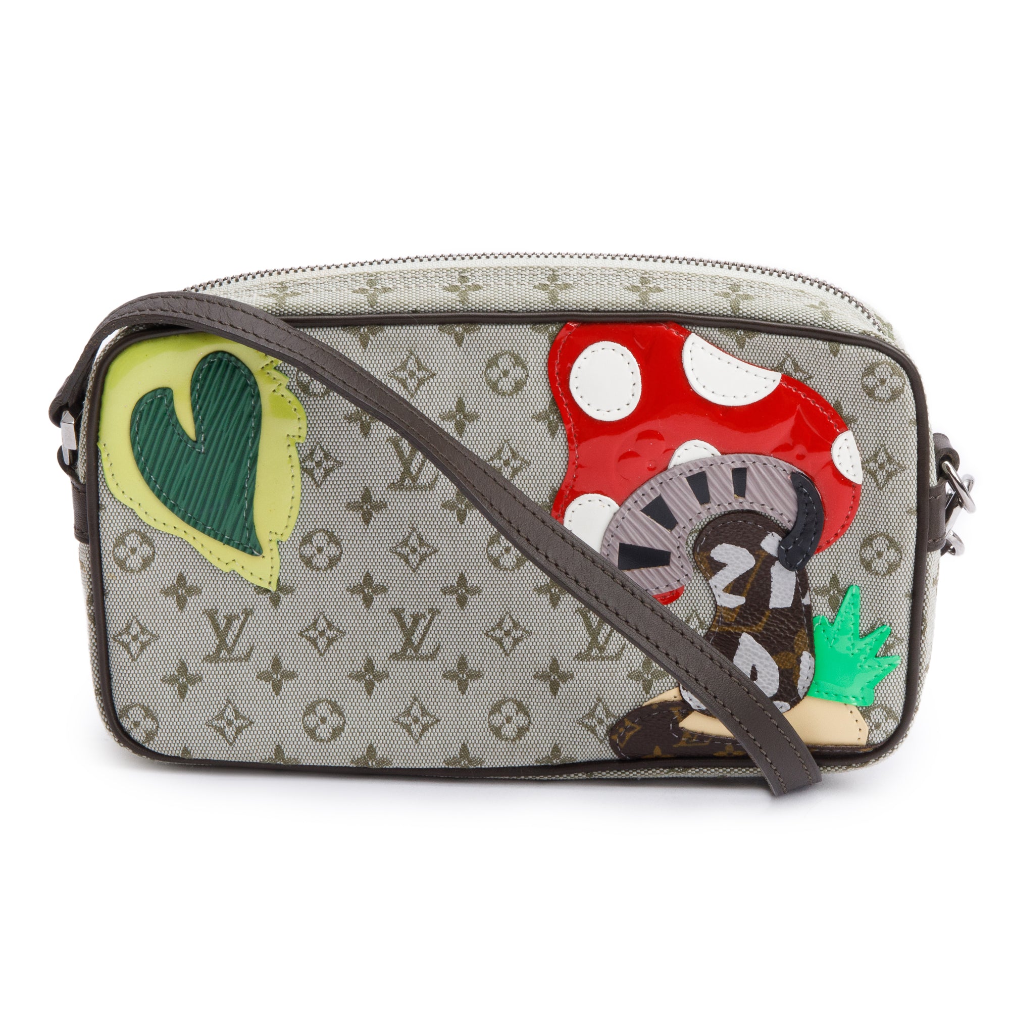 Louis Vuitton Khaki Green Monogram Mini Lin Conte De Fees Mushroom MIni Pochette