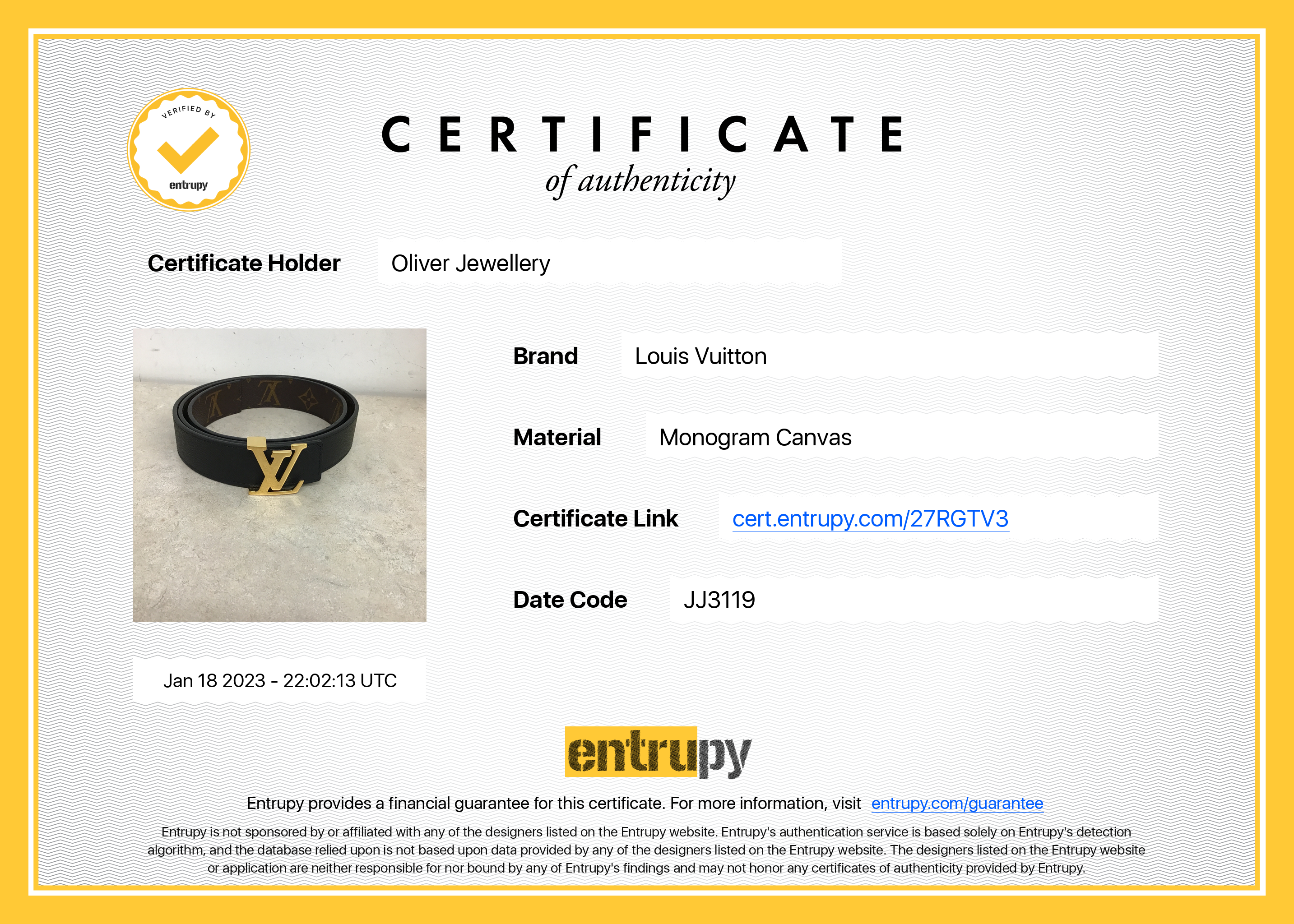 Louis Vuitton LV Initiales 30MM Reversible Belt w/ Box & Receipt