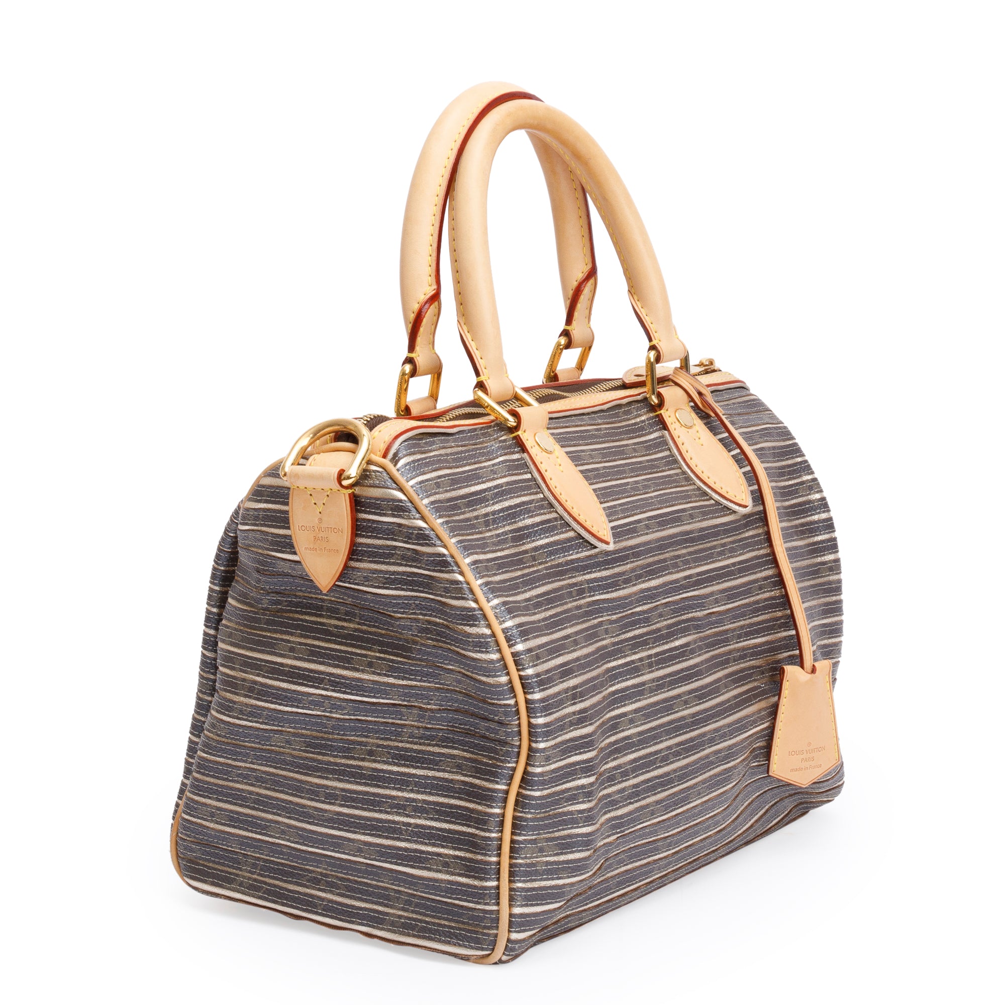 Louis Vuitton Limited Edition Argent Monogram Eden Speedy Bandouliere 30 w/ Strap