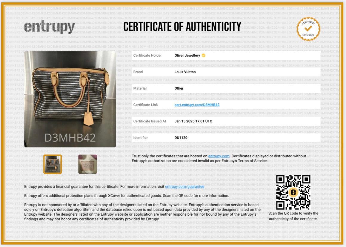 Louis Vuitton Limited Edition Argent Monogram Eden Speedy Bandouliere 30 w/ Strap