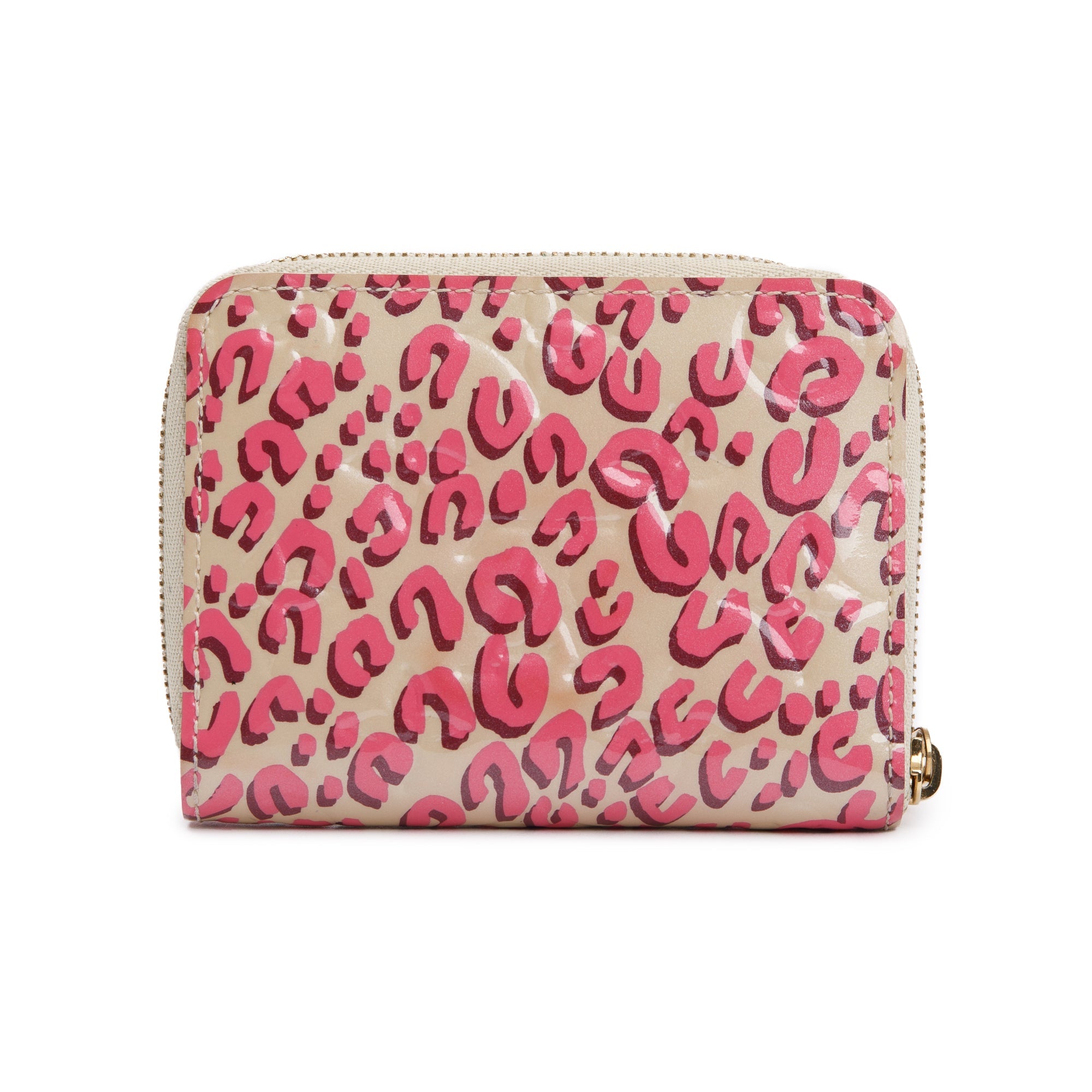 Louis Vuitton Limited Edition Blanc Corail Monogram Vernis Leopard Zippy Coin Purse w/ Box