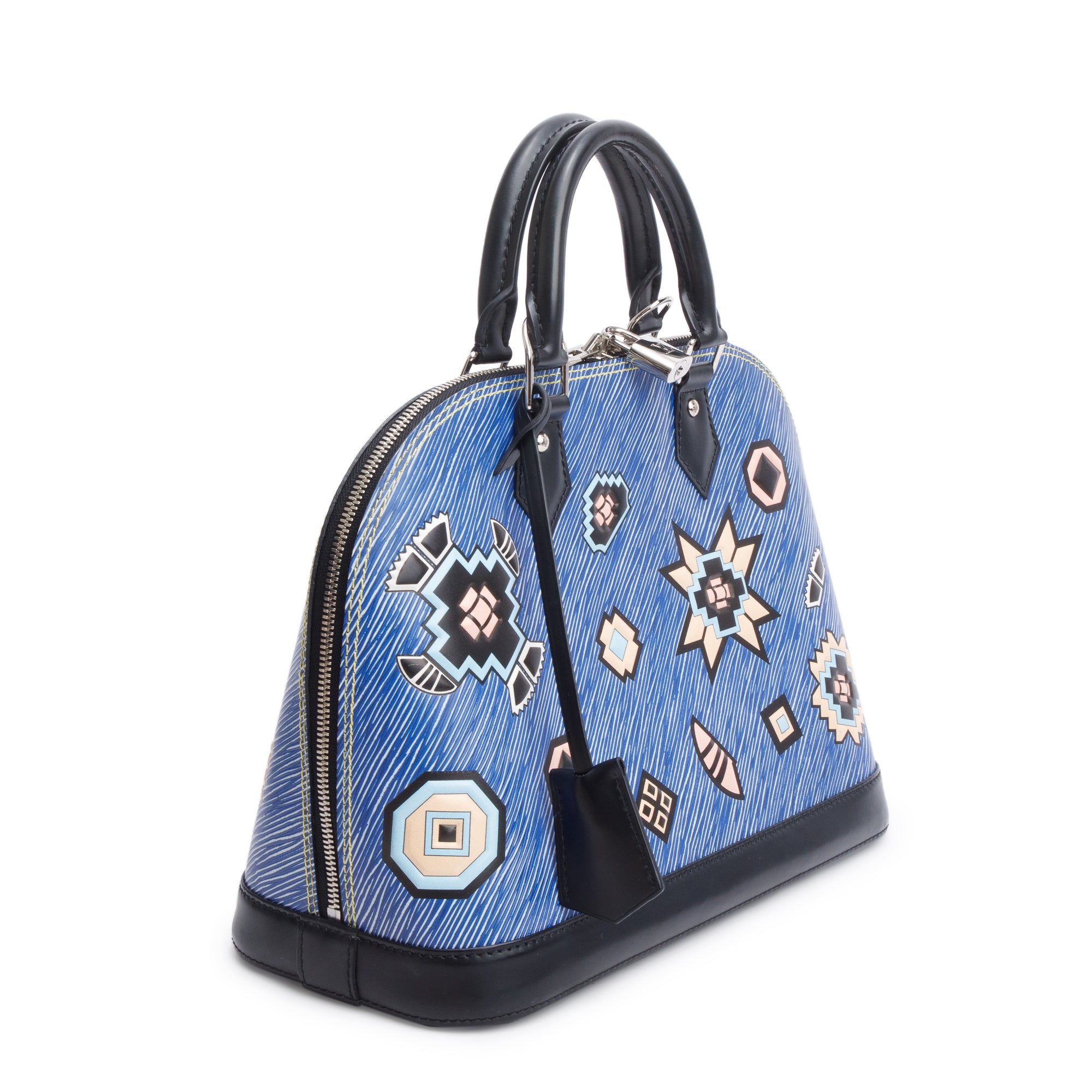 Louis Vuitton Limited Edition Blue Azteque Epi Leather Alma PM