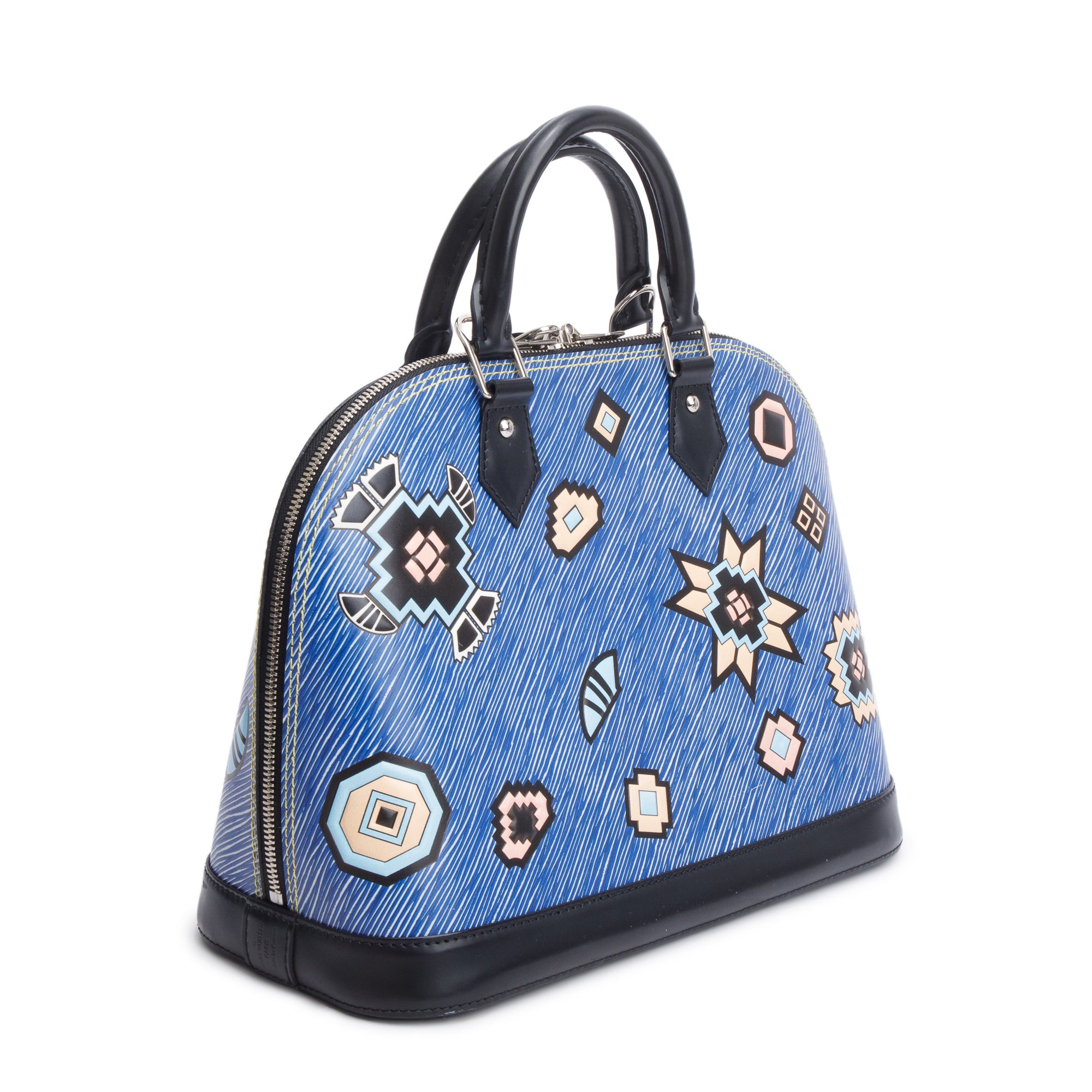 Louis Vuitton Limited Edition Blue Azteque Epi Leather Alma PM