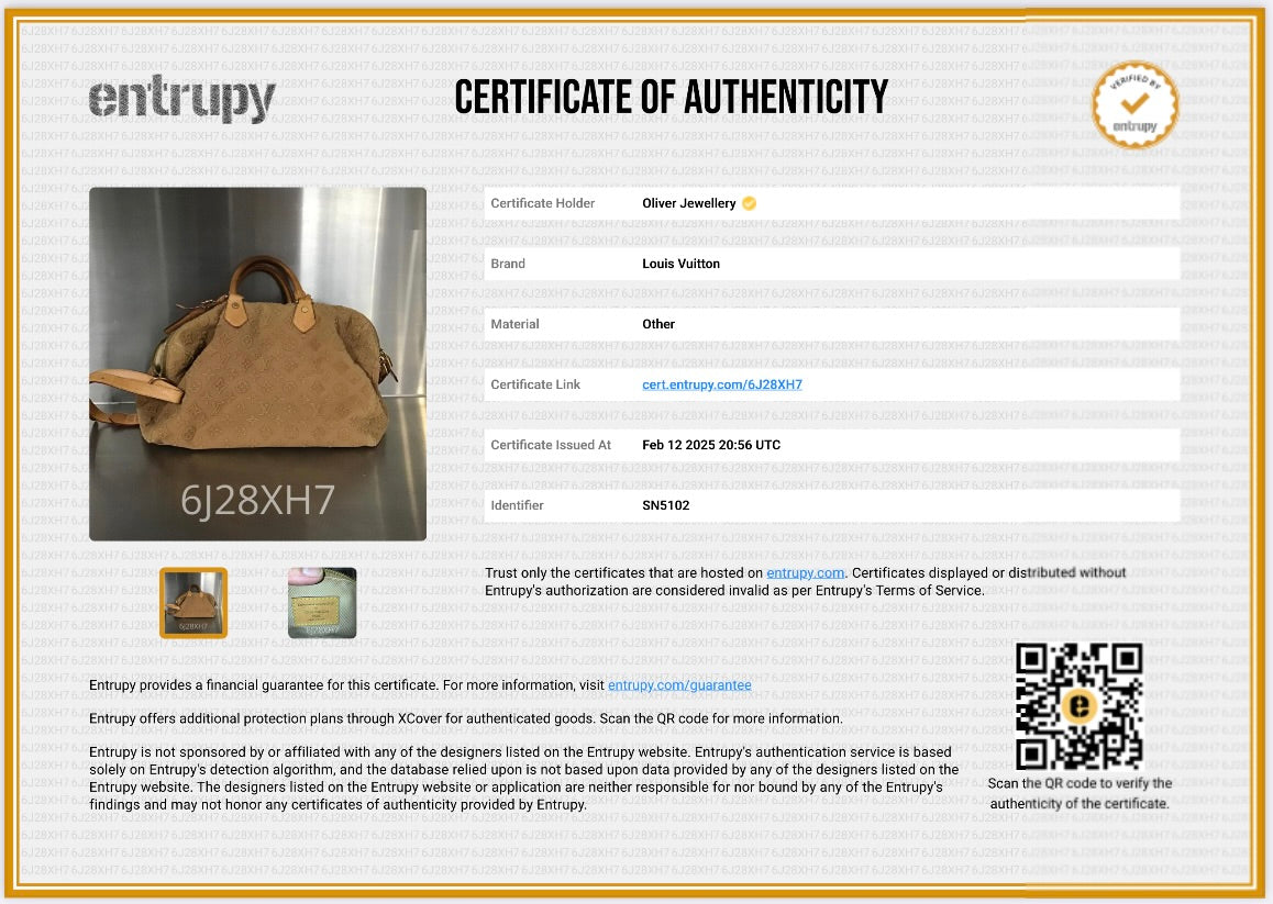 Louis Vuitton Limited Edition Brown Monogram Denim Stone Speedy Bandouliere 35