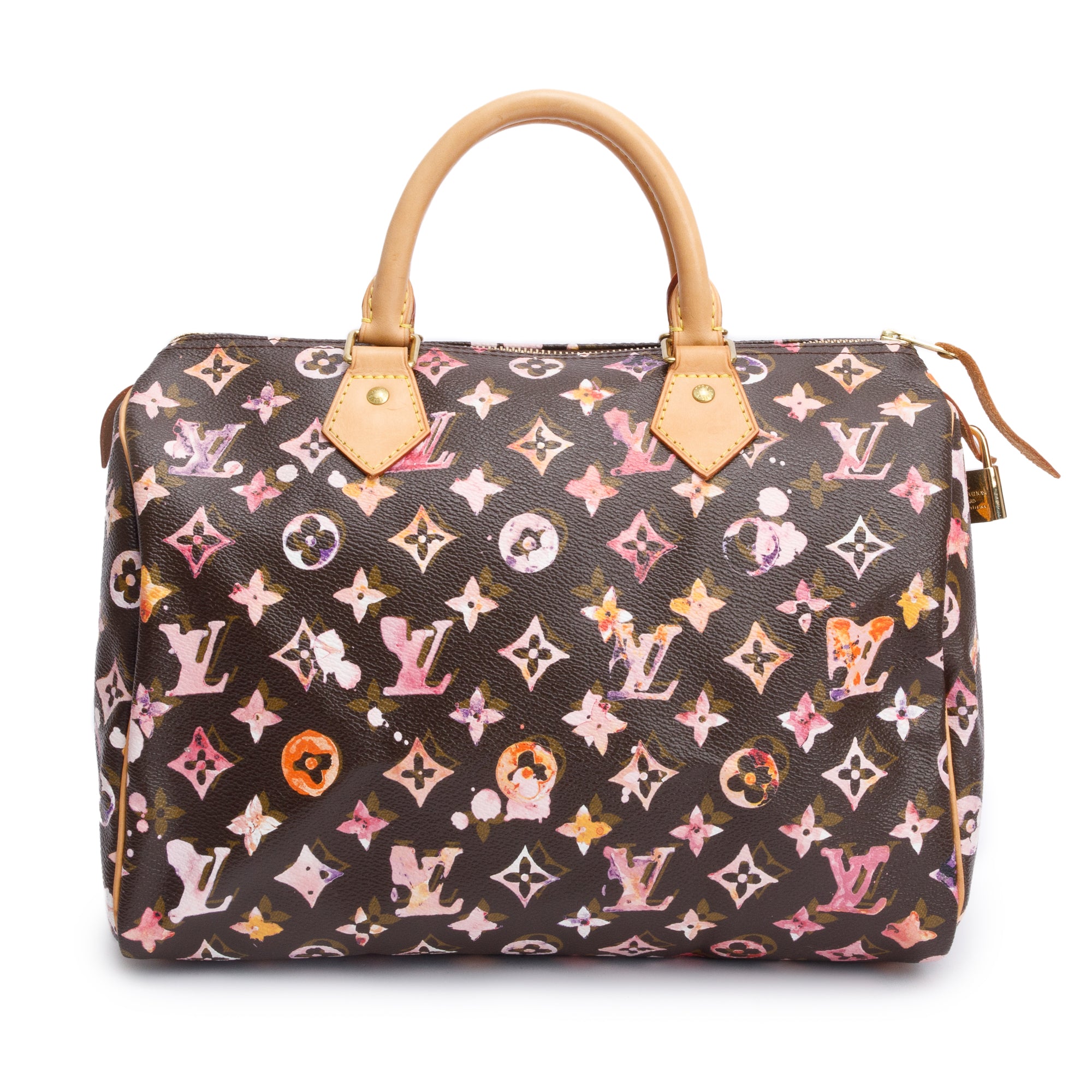 Louis Vuitton Limited Edition Brown Monogram Watercolor Aquarelle Speedy 30