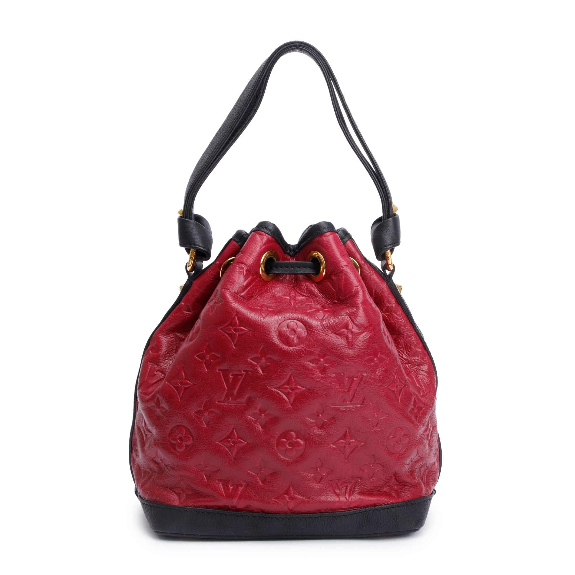 Louis Vuitton Limited Edition Cranberry Monogram Embossed Leather Jeu Neo Noe Bag