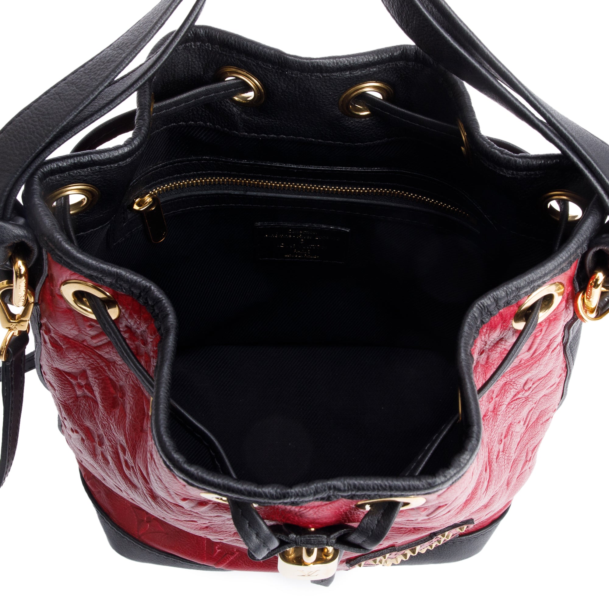 Louis Vuitton Limited Edition Cranberry Monogram Embossed Leather Jeu Neo Noe Bag