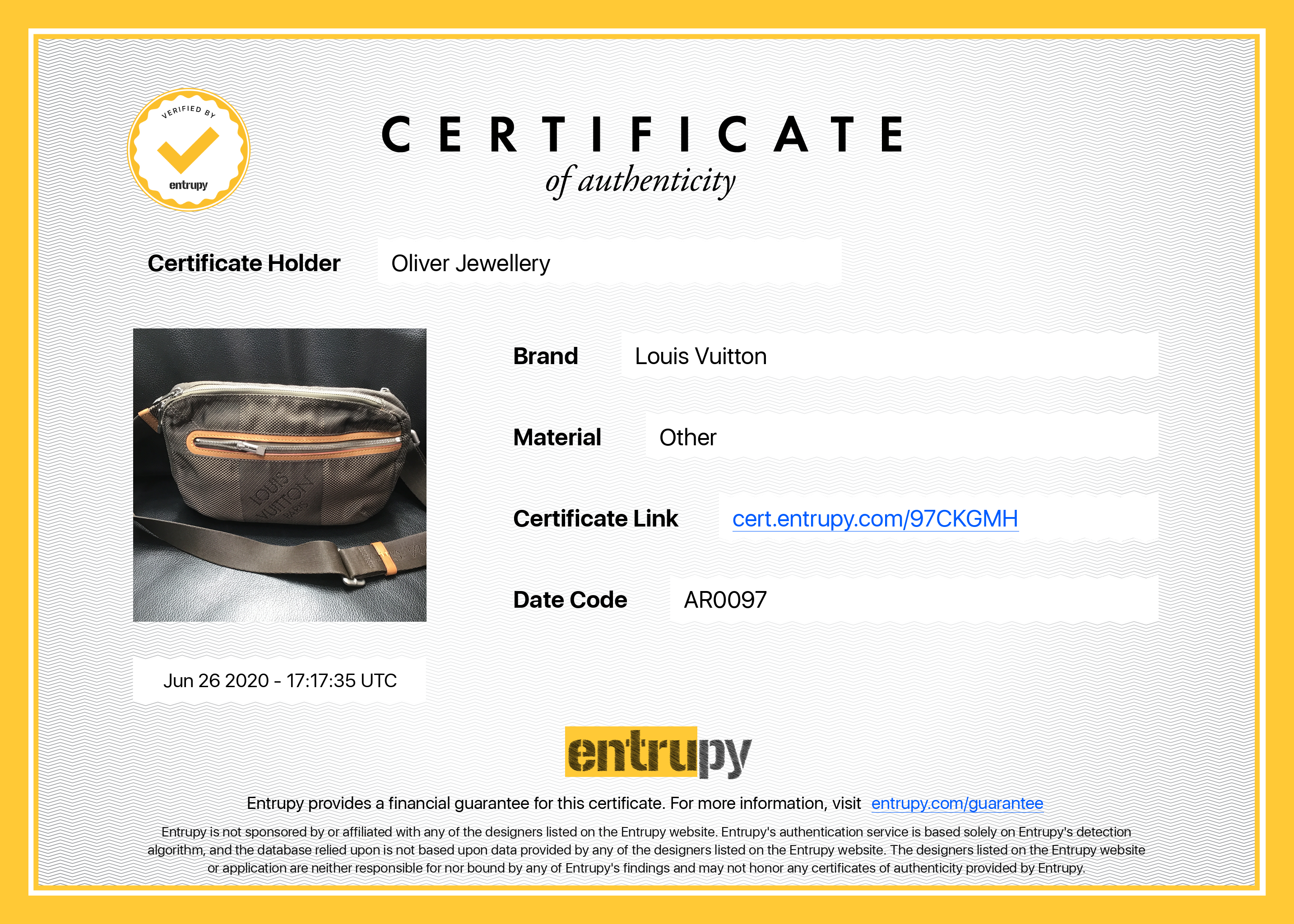 Louis Vuitton Limited Edition Damier Geant Archer Waist Bag