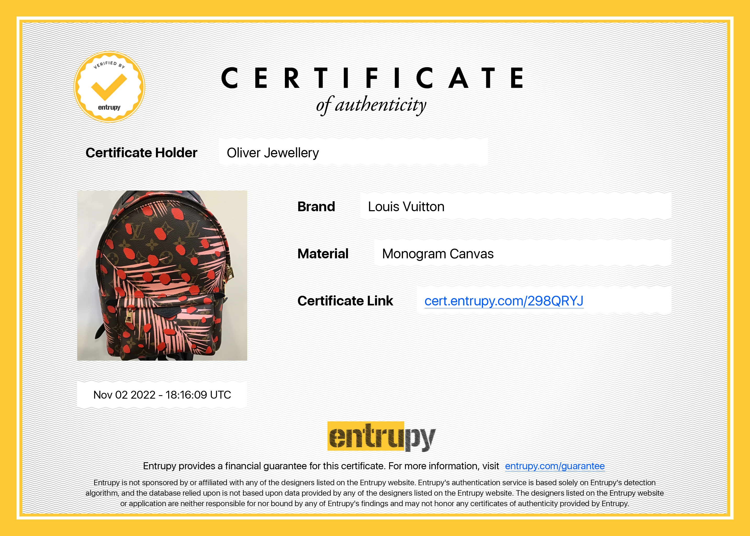 Louis Vuitton Limited Edition Monogram Jungle Dots Palm Springs Backpack