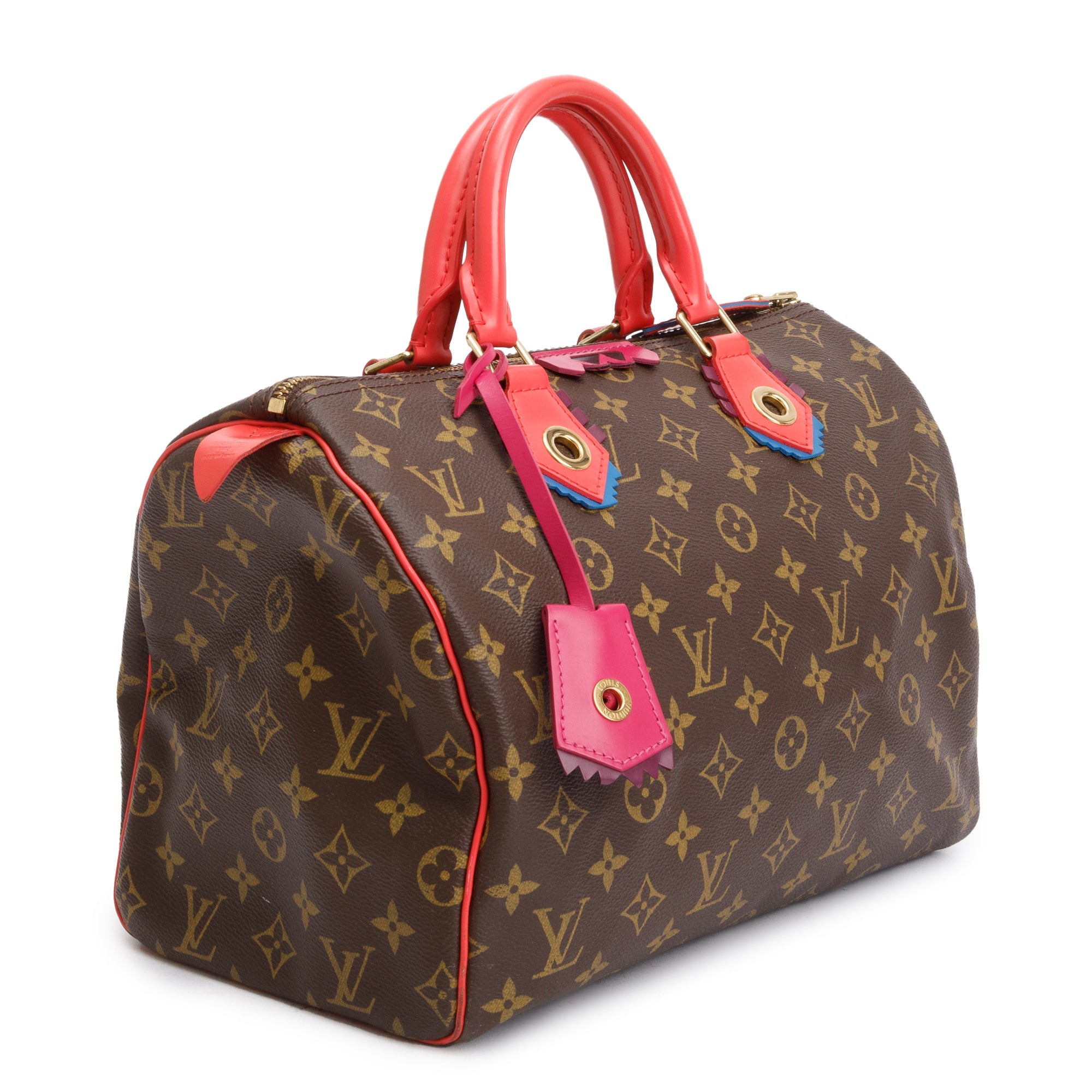 Louis Vuitton Limited Edition Monogram Totem Speedy 30 Flamingo