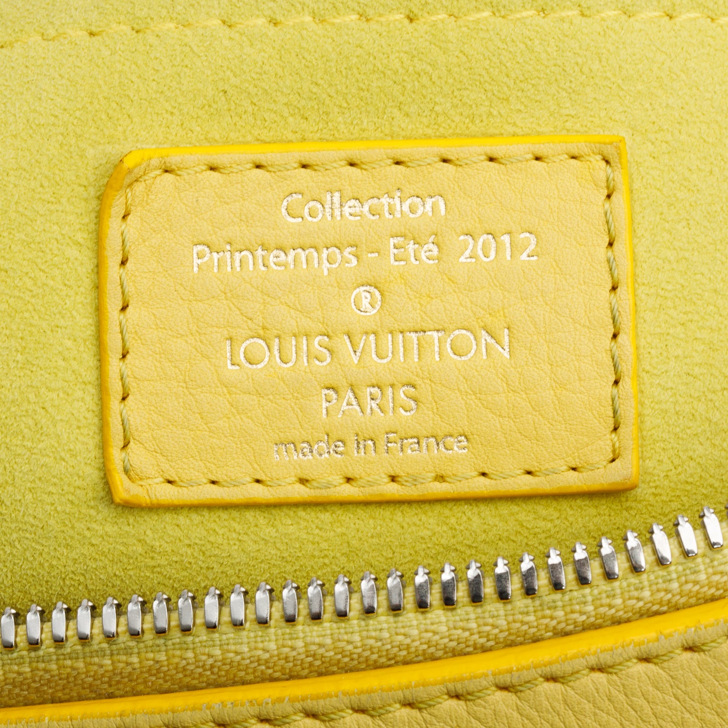 Louis Vuitton Limited Edition Neutral Monogram Denim Yellow Leather Trim Speedy Round