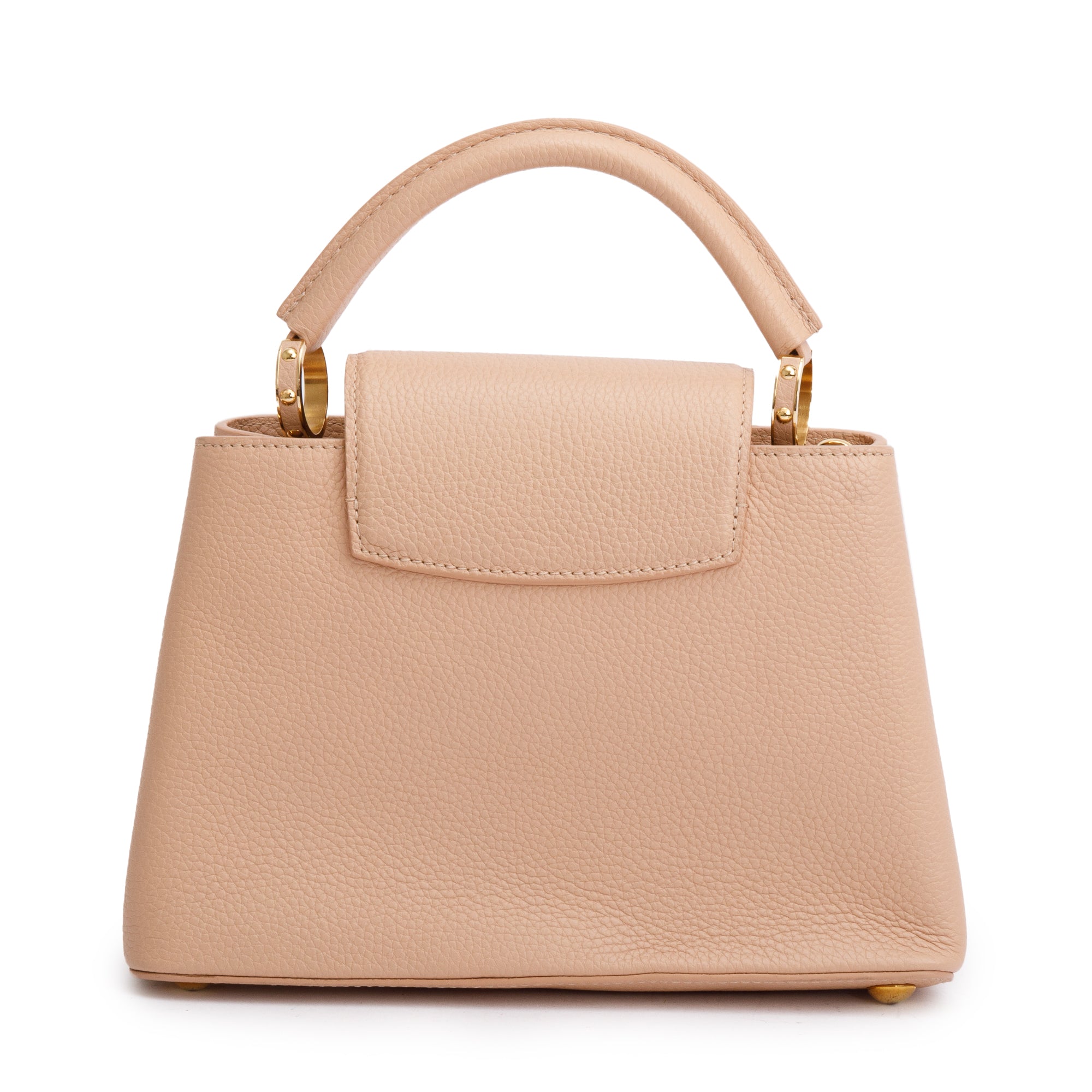 Louis Vuitton Magnolia Calfskin Leather Studded Capucine BB w/ Strap