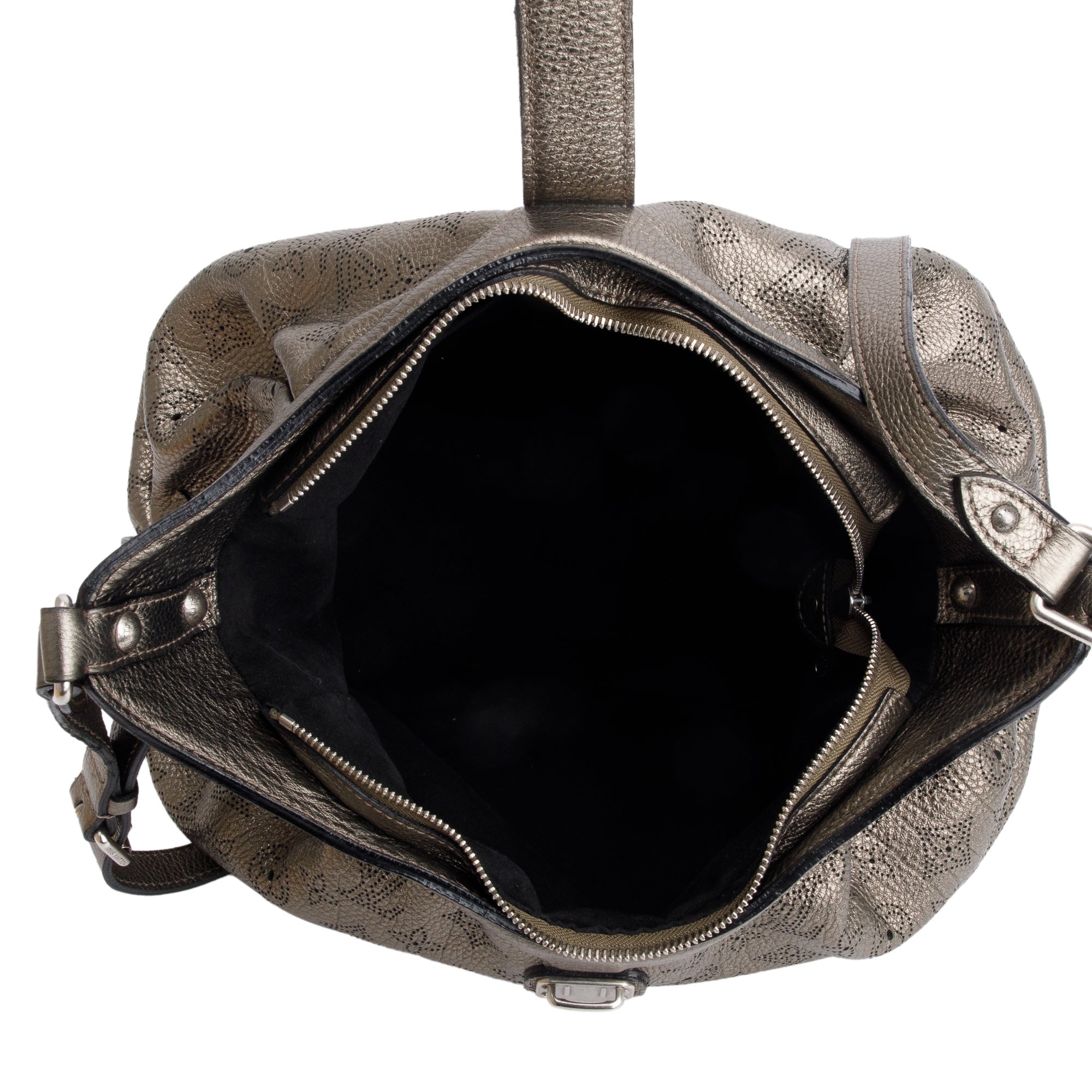 Louis Vuitton Metallic Monogram Mahina Leather XS Hobo