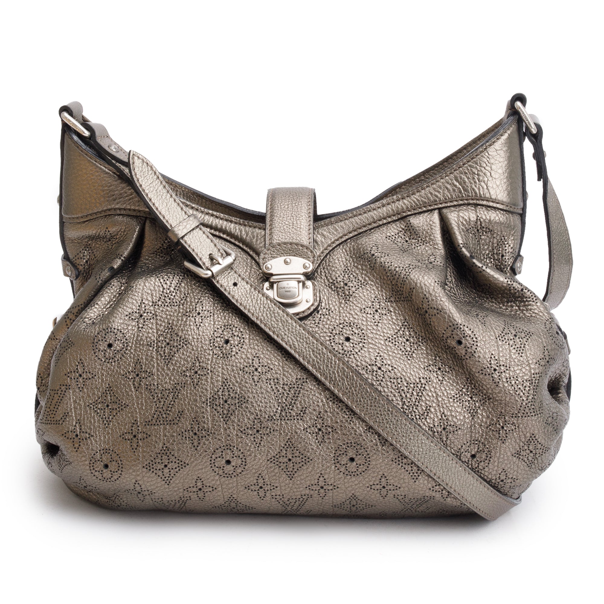 Louis Vuitton Metallic Monogram Mahina Leather XS Hobo